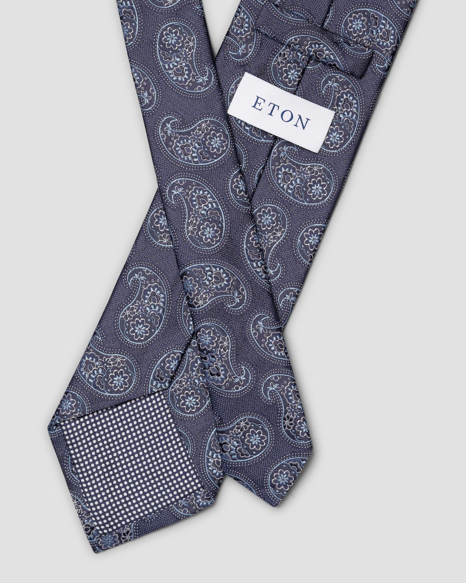 Eton - pure navy silk tie