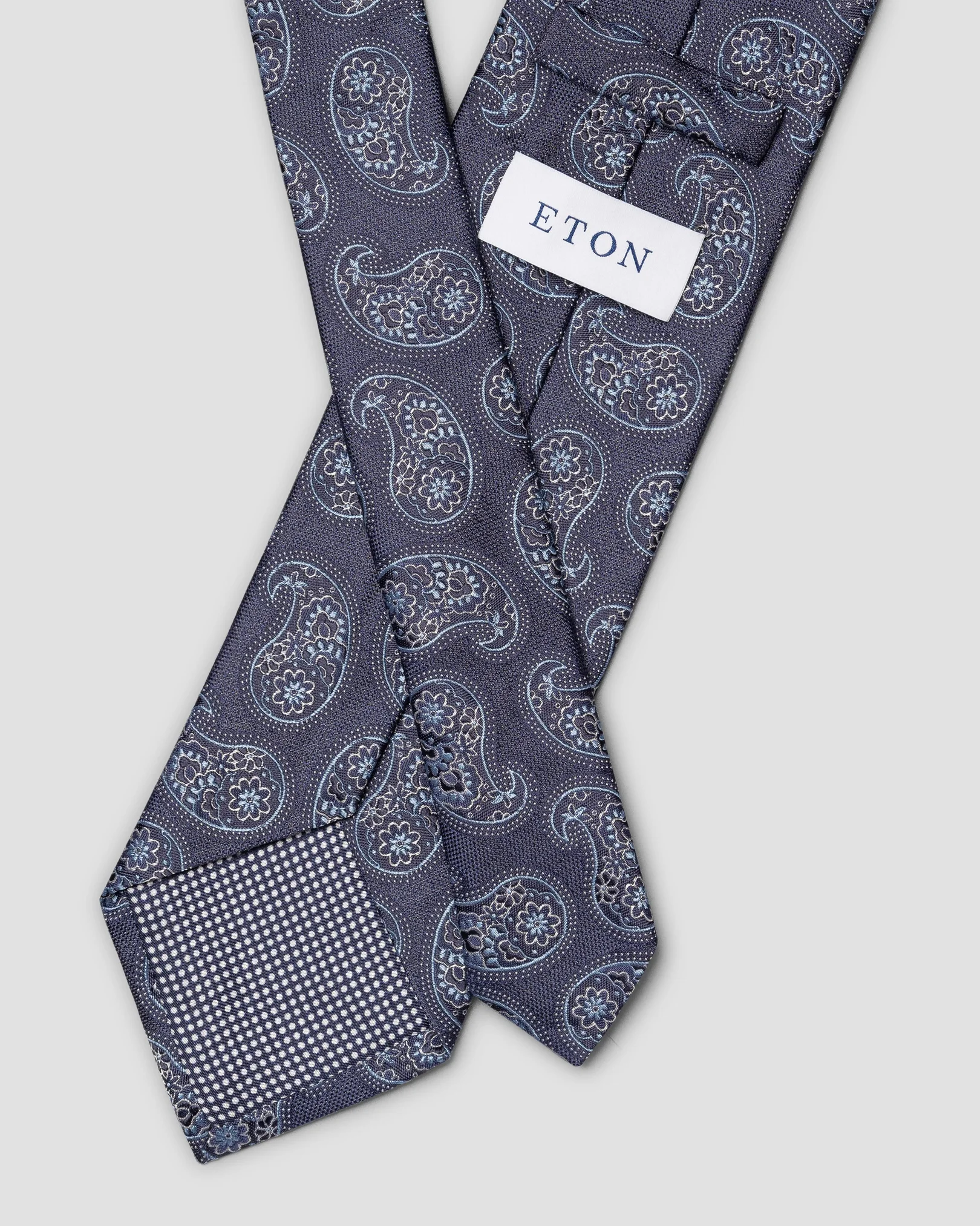 Eton - pure navy silk tie