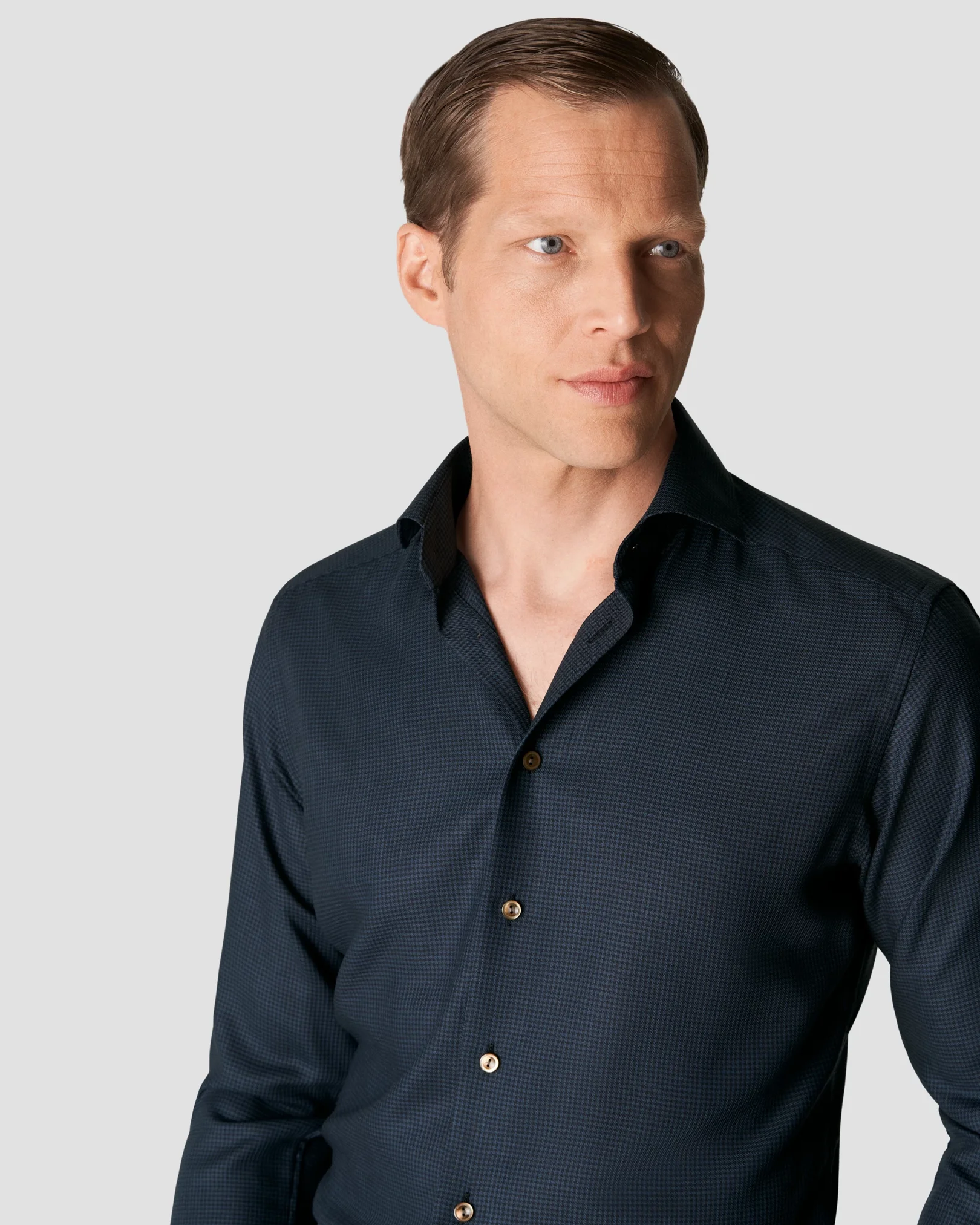 Eton - dark blue merino shirt