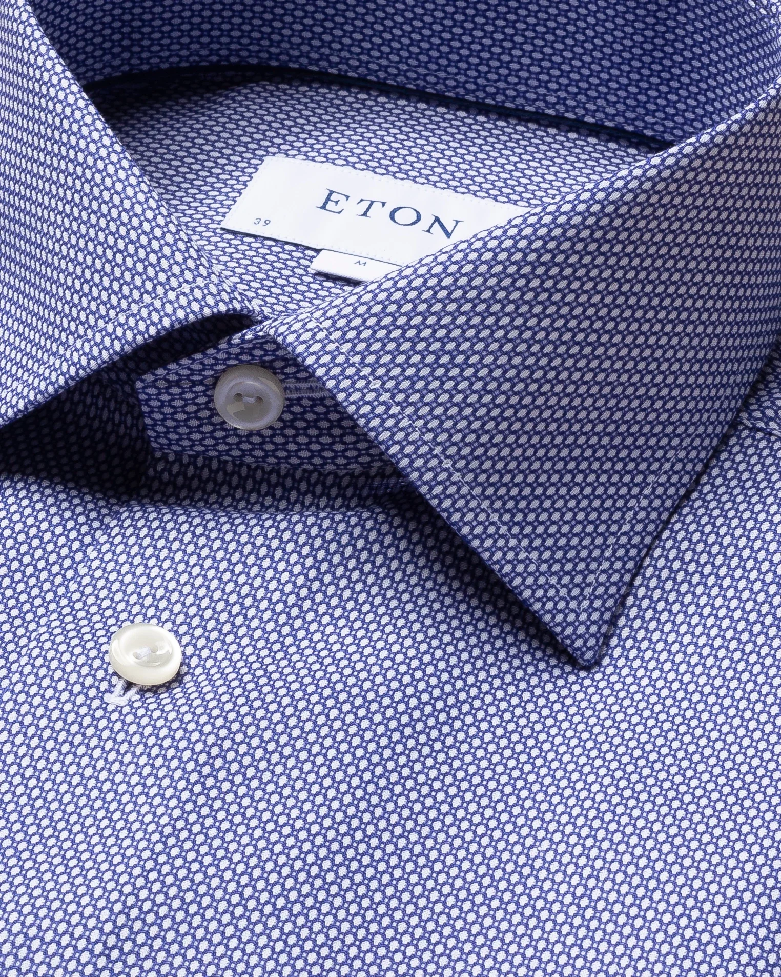 Eton - blue eton dobby shirt