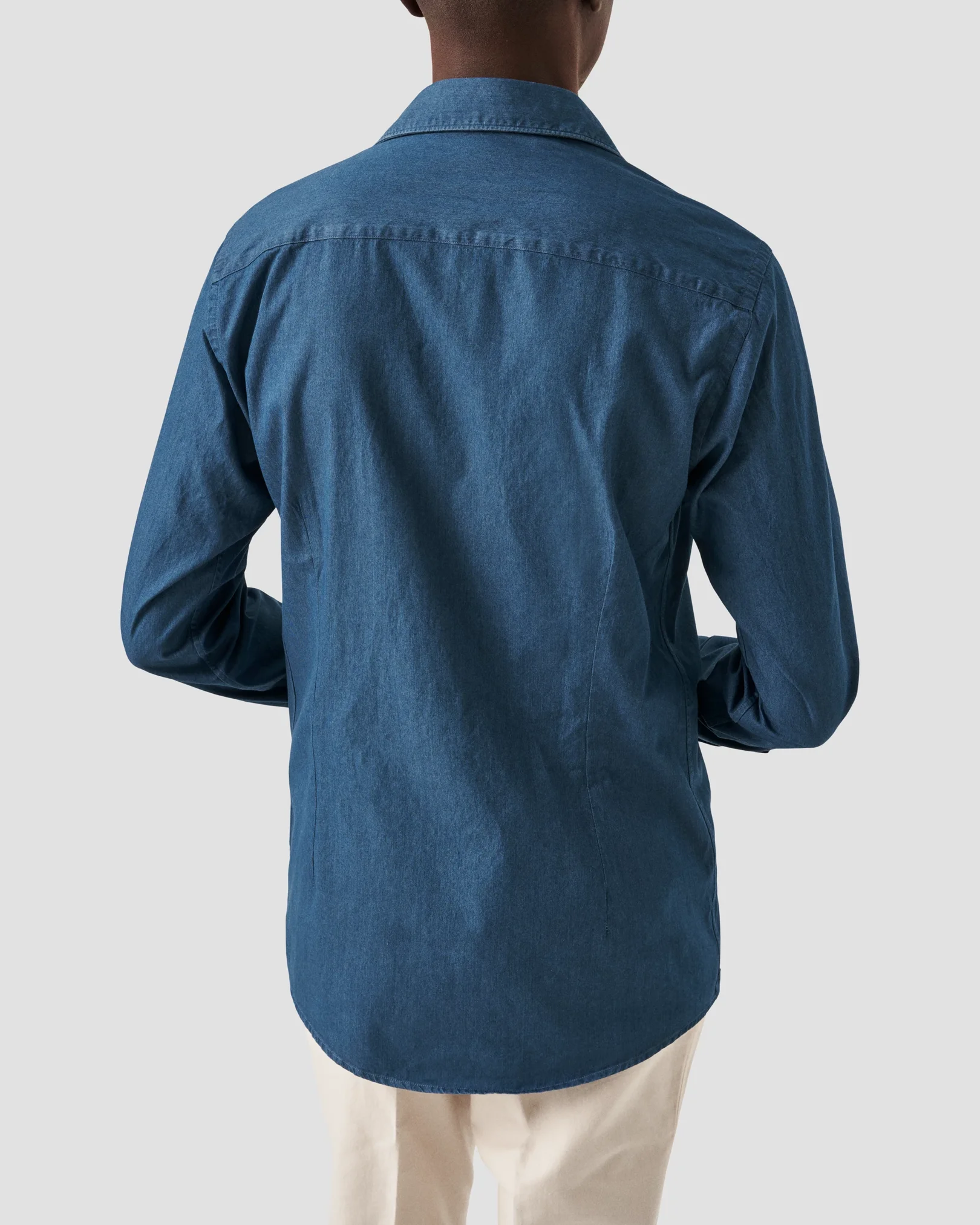 Eton - navy blue lightweight denim shirt
