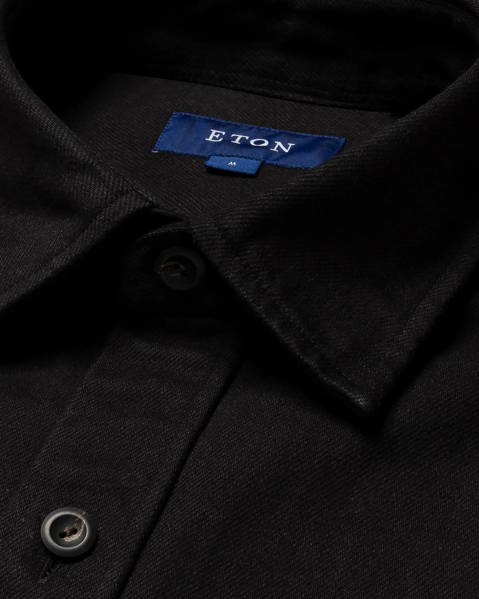Eton - black heavy twill overshirt