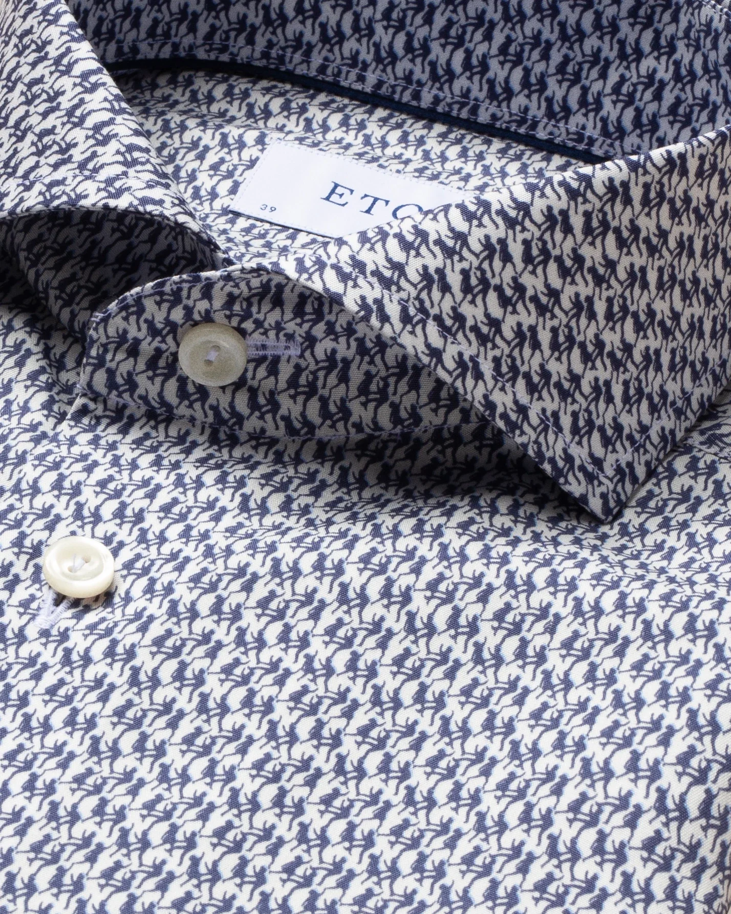 Eton - jazz dance print shirt extreme cut away