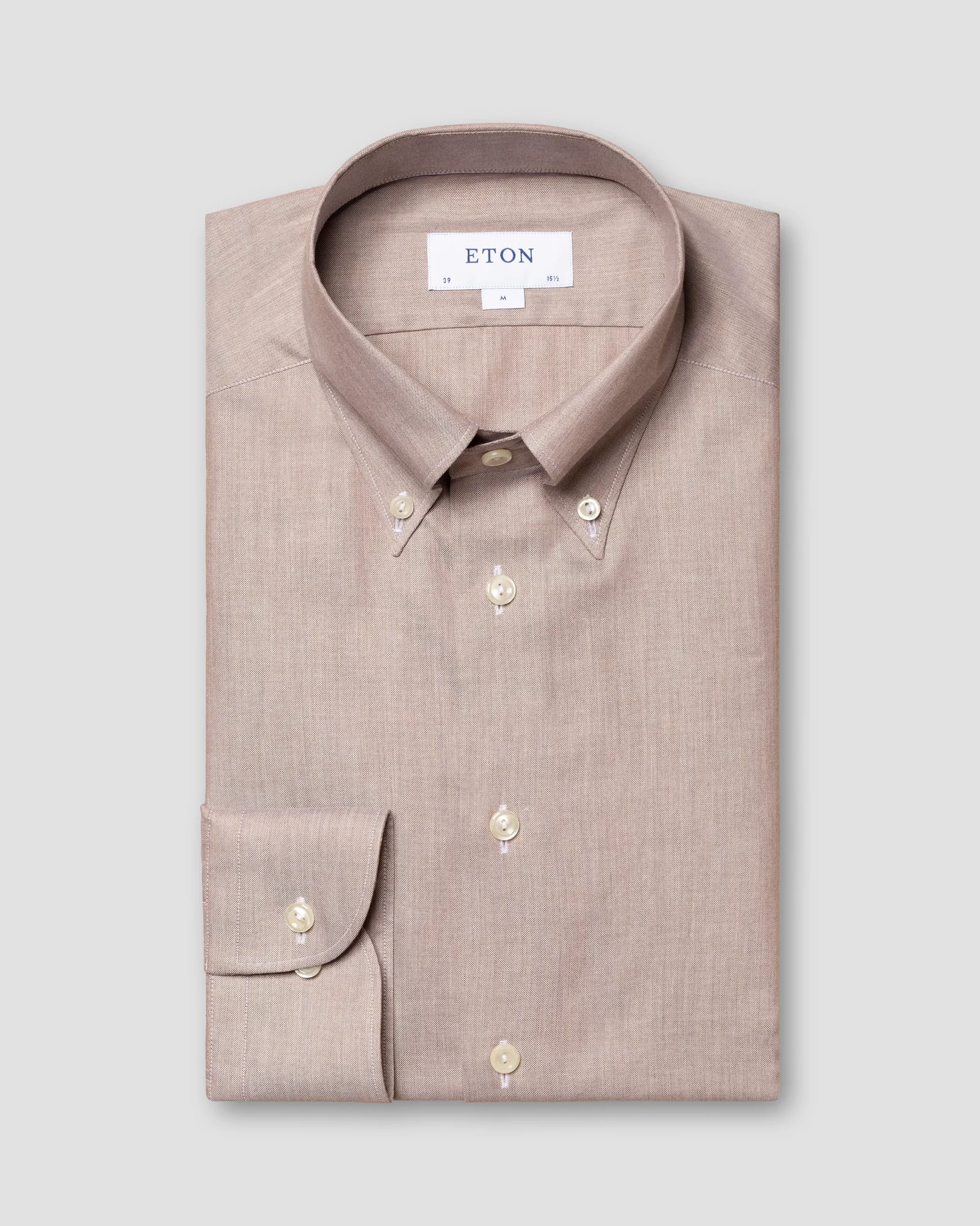 Eton - Light Brown Wrinkle Free Oxford Shirt