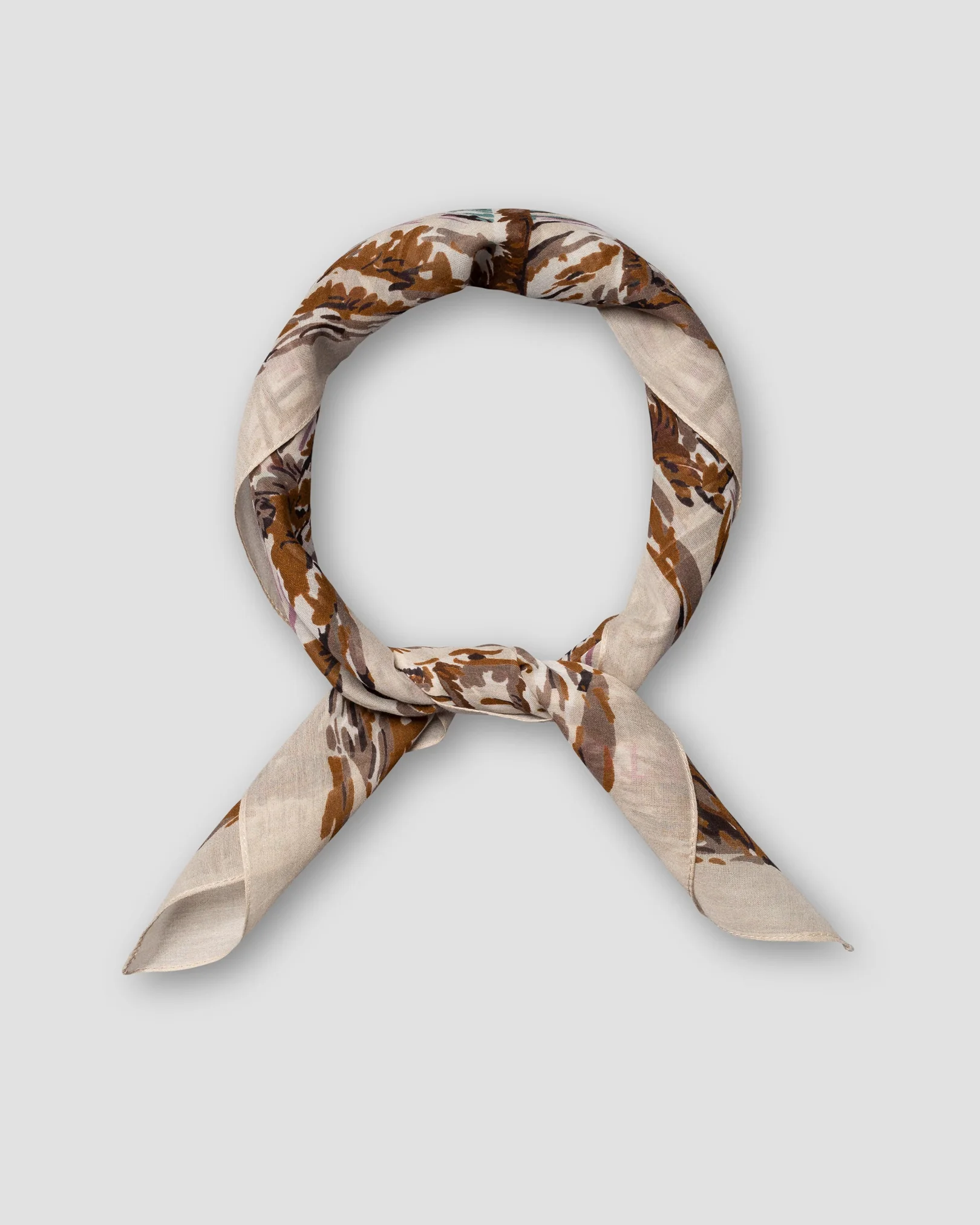 Eton - brown wheat print cotton silk banadana