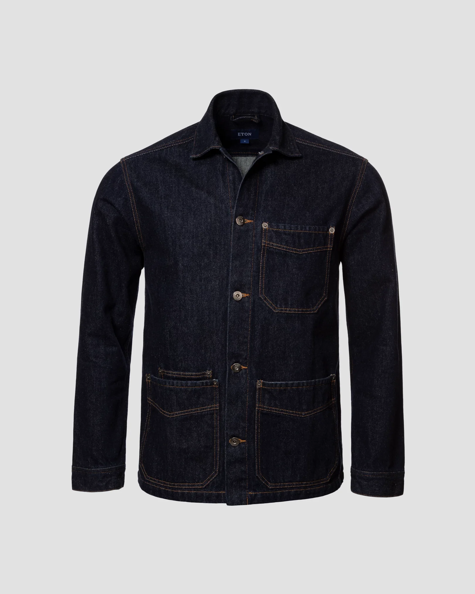 Eton - blue denim overshirt jeansverket
