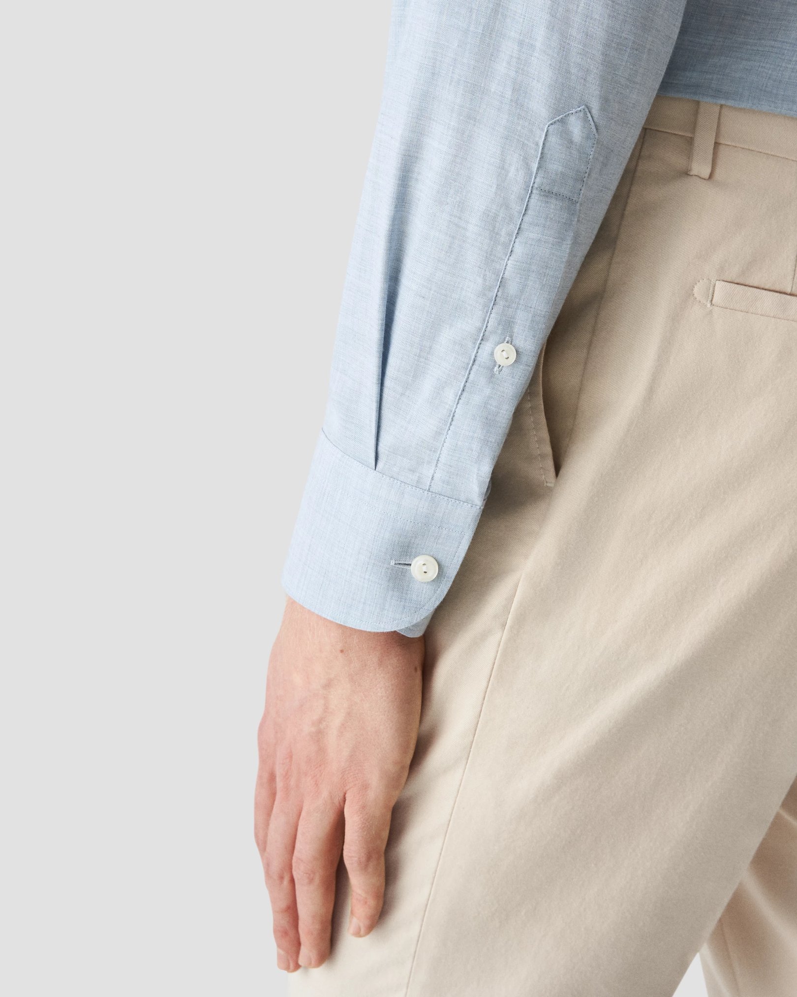 Eton - light blue flanell wide spread