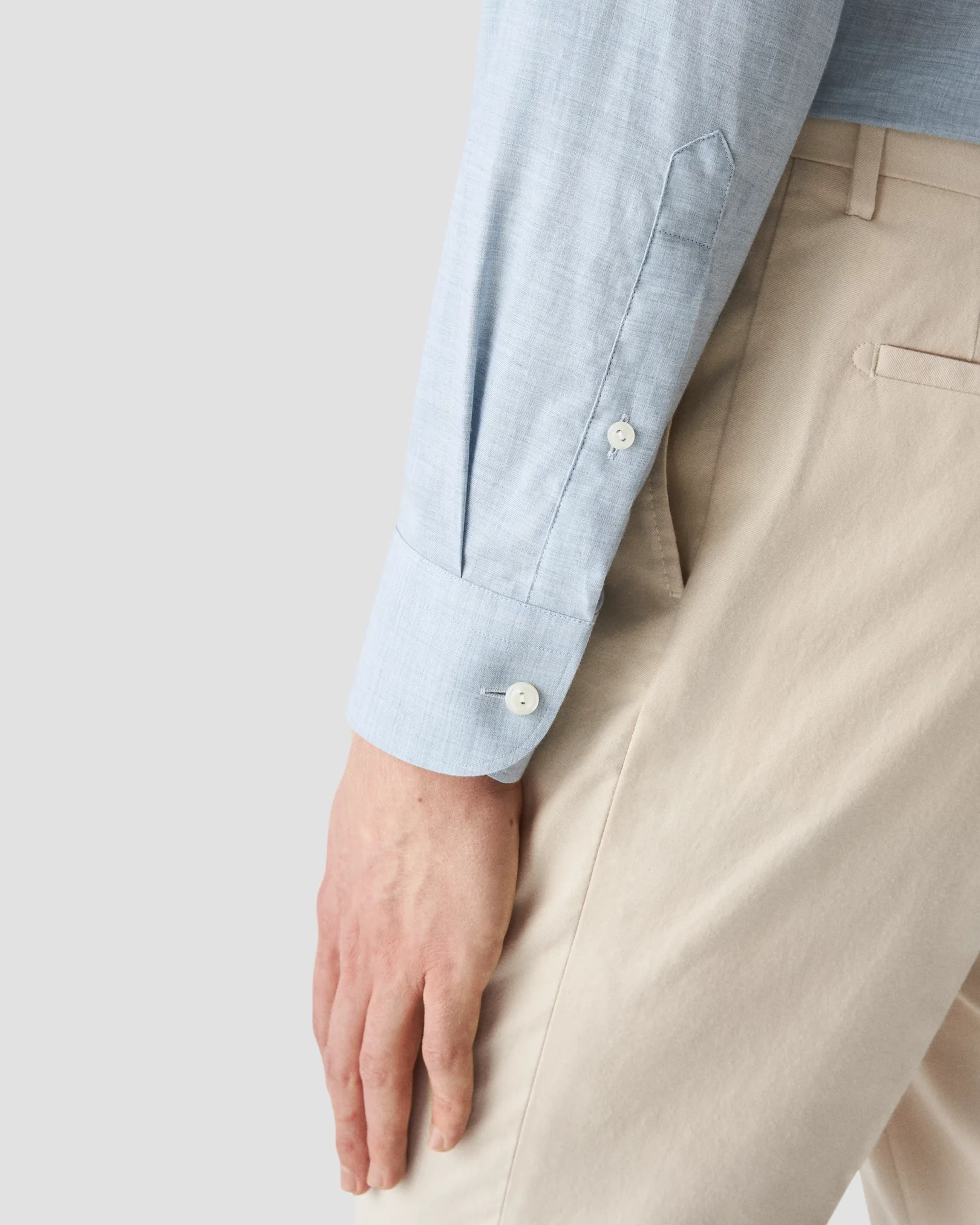 Eton - light blue flanell wide spread