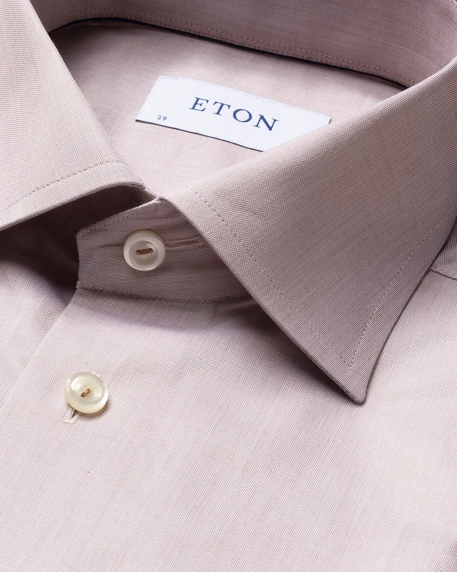 Eton - khaki signature twill shirt