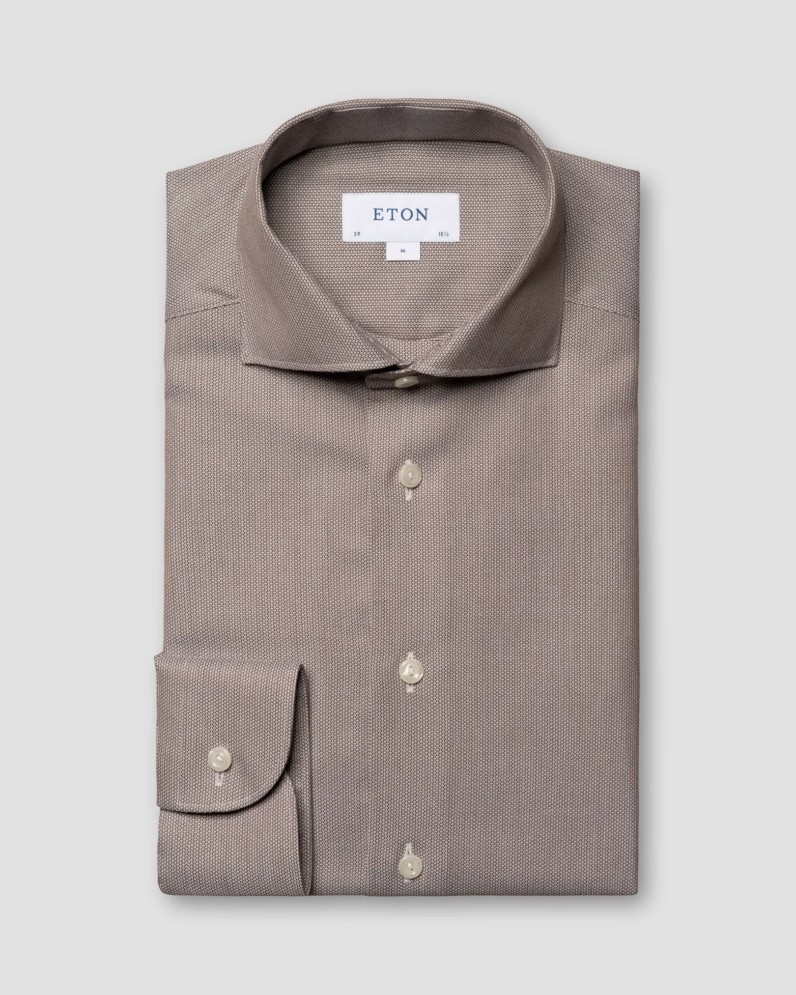 Eton - Beige Mélange Signature Twill Shirt