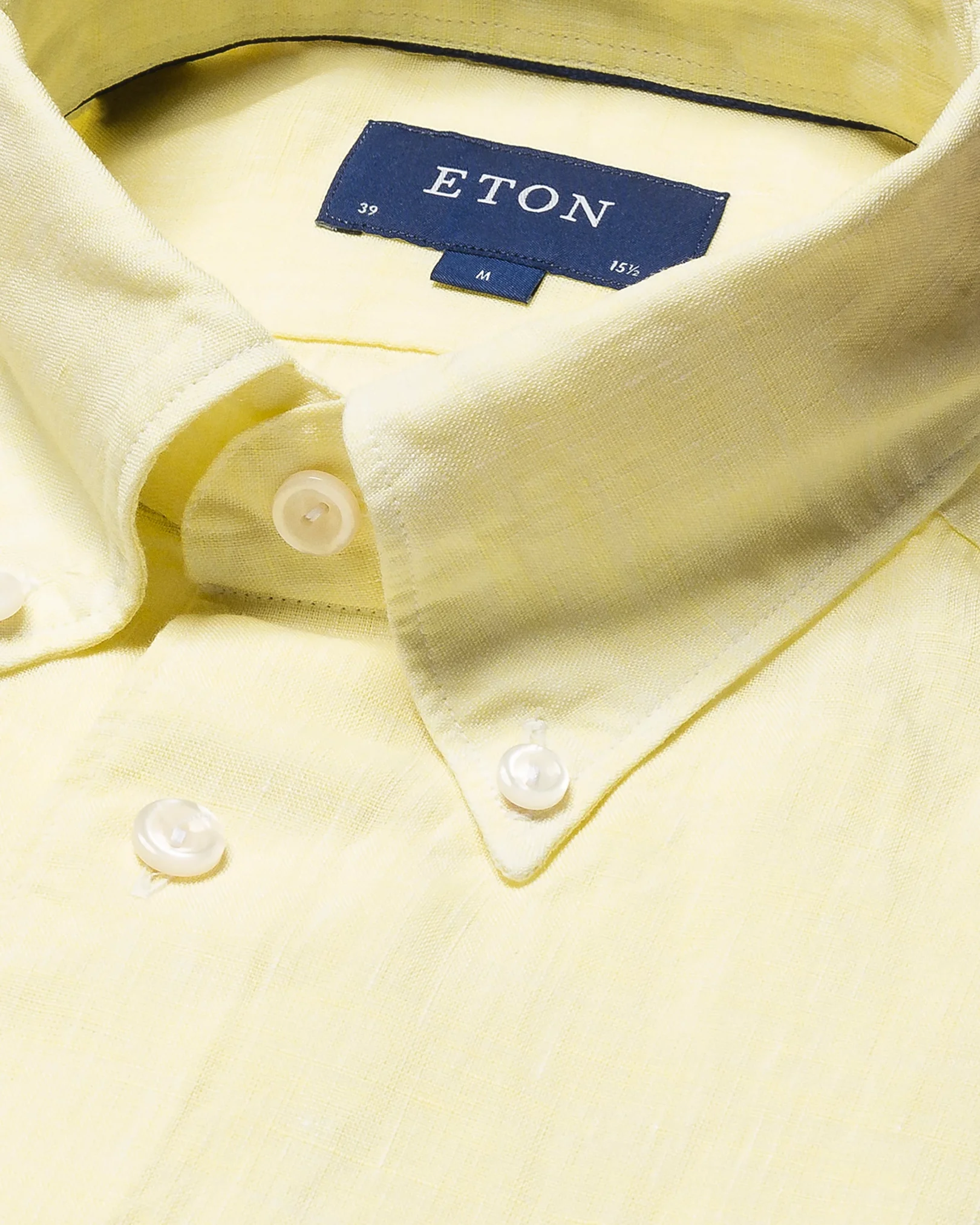 Eton - button down yellow linen