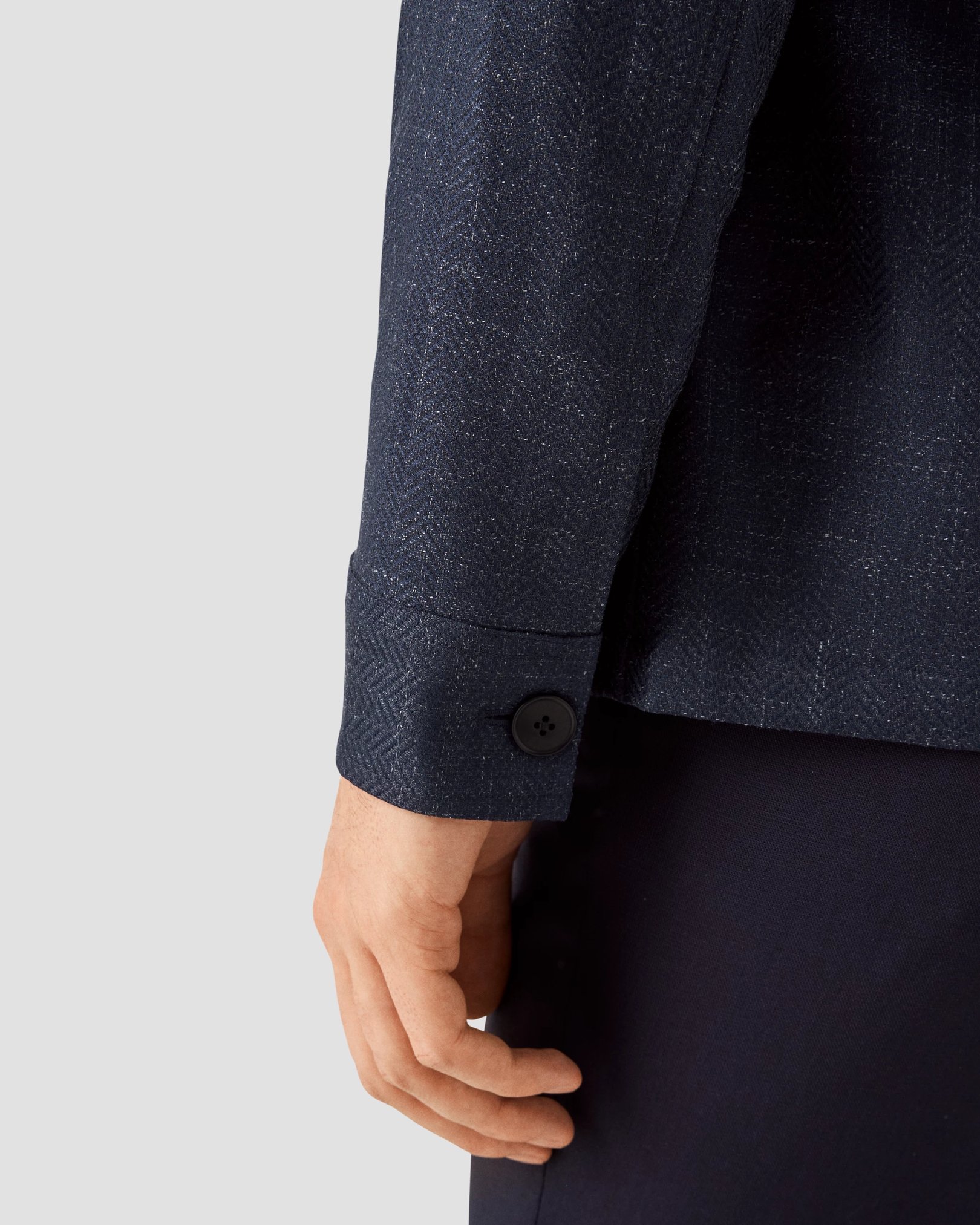 Eton - navy blue regular blend overshirt