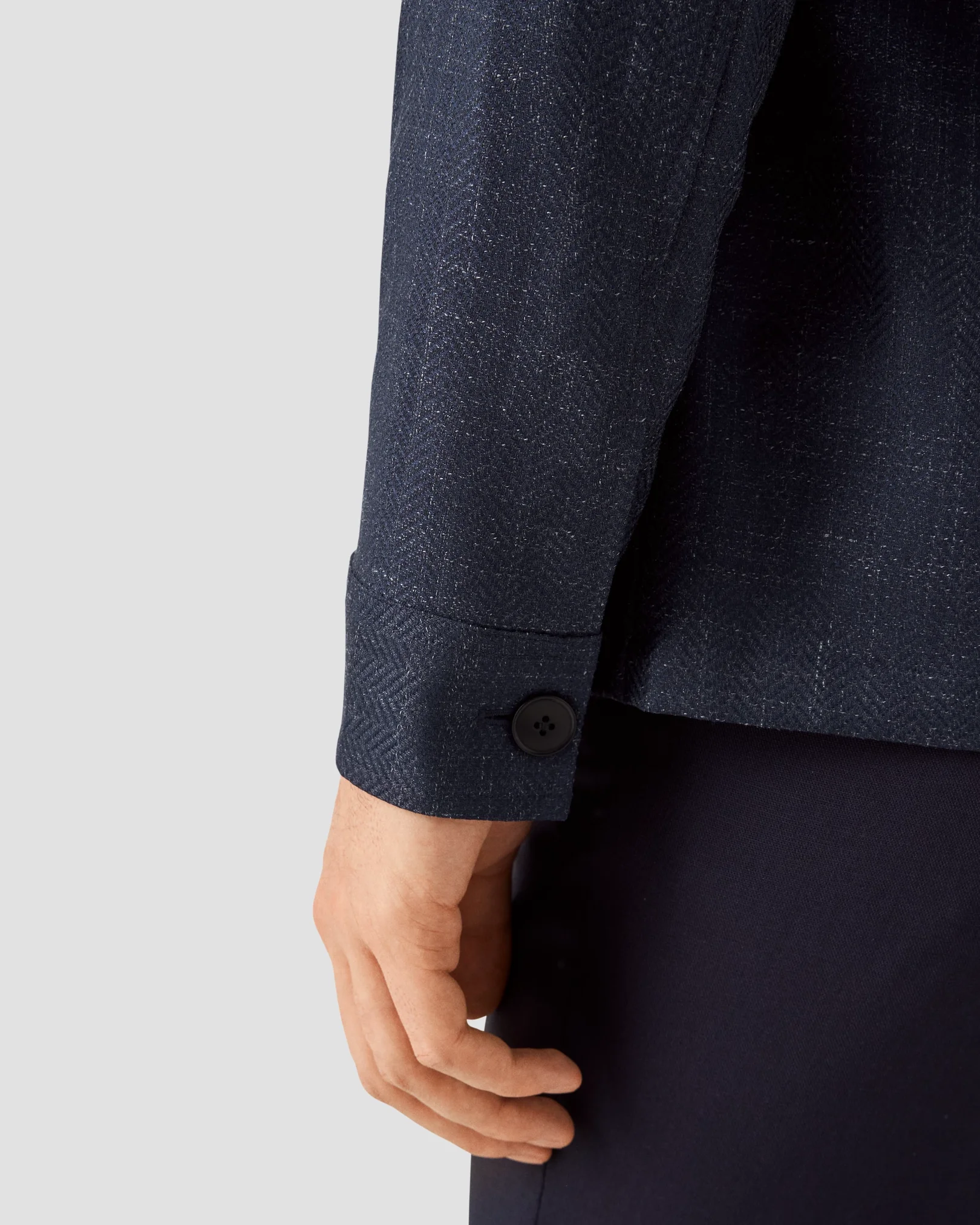 Eton - navy blue regular blend overshirt