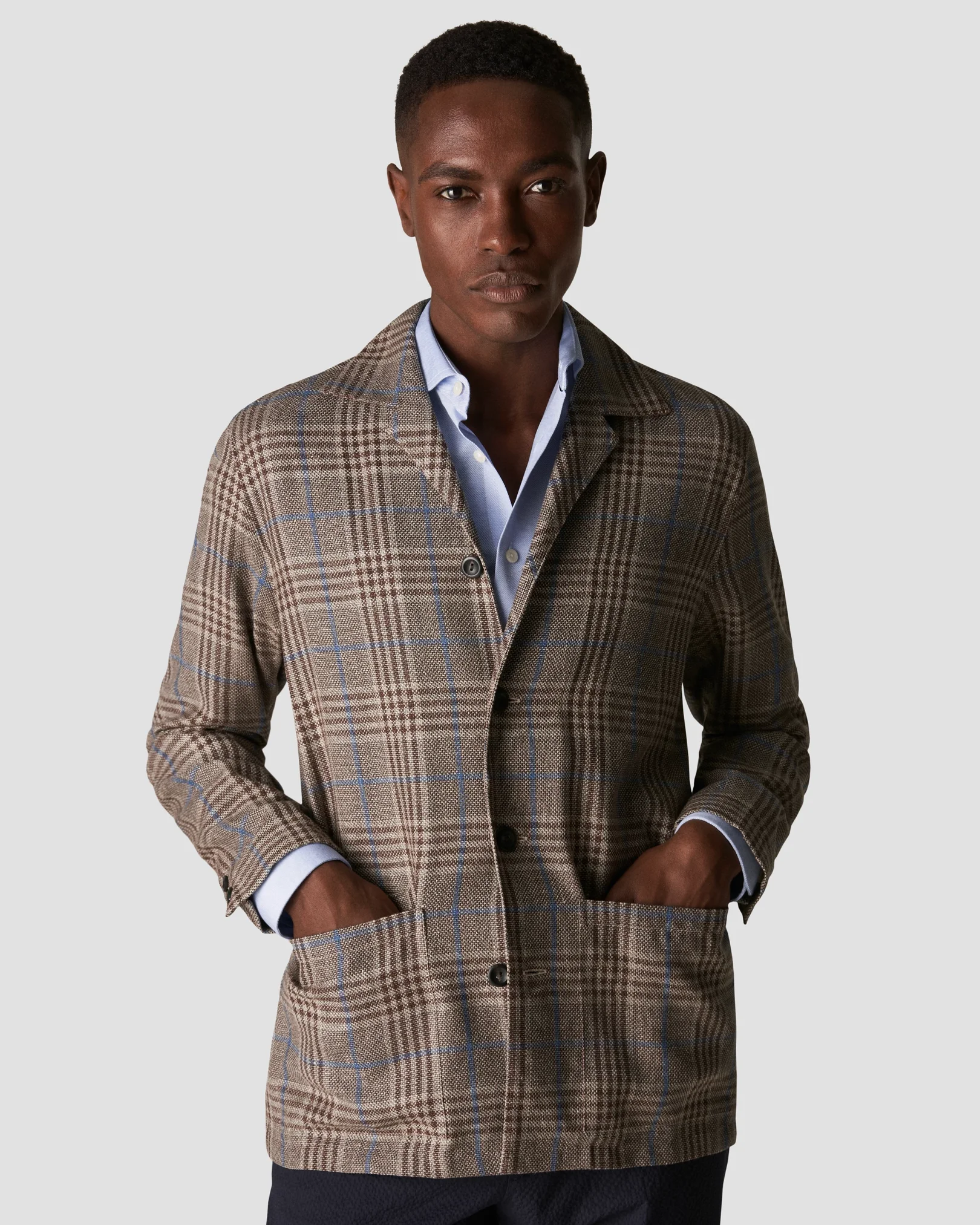 Eton - light blue oxford pique