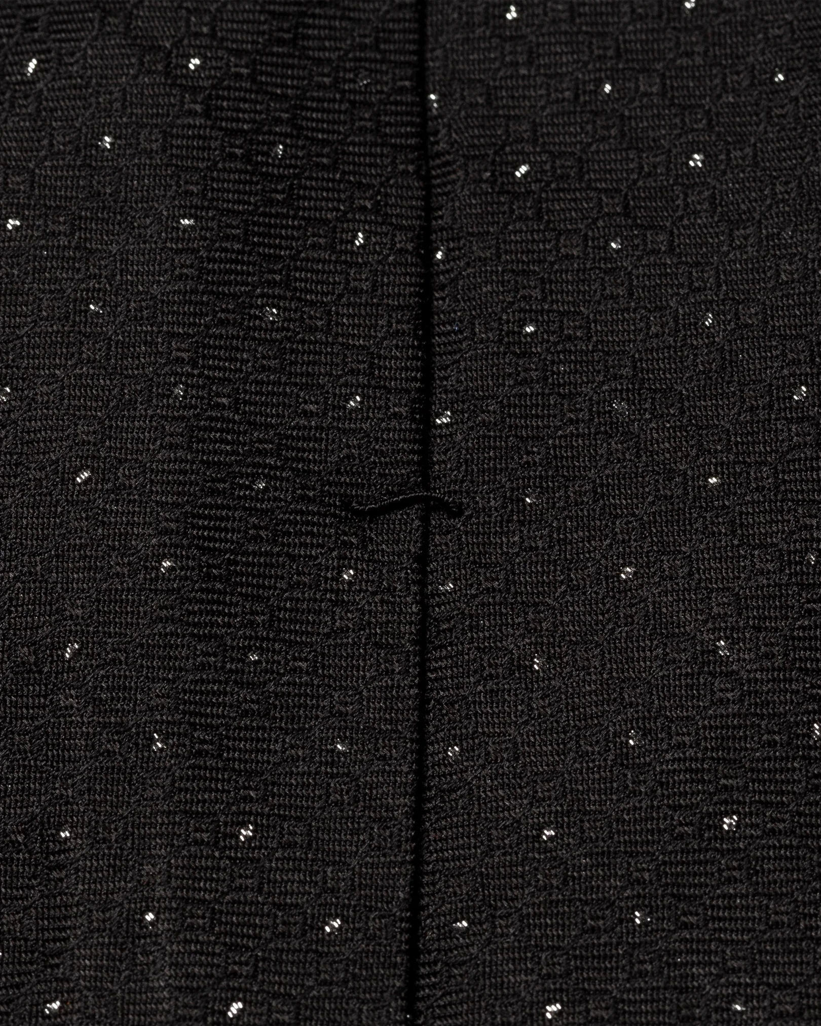Eton - black pin dot silk blend wedding tie