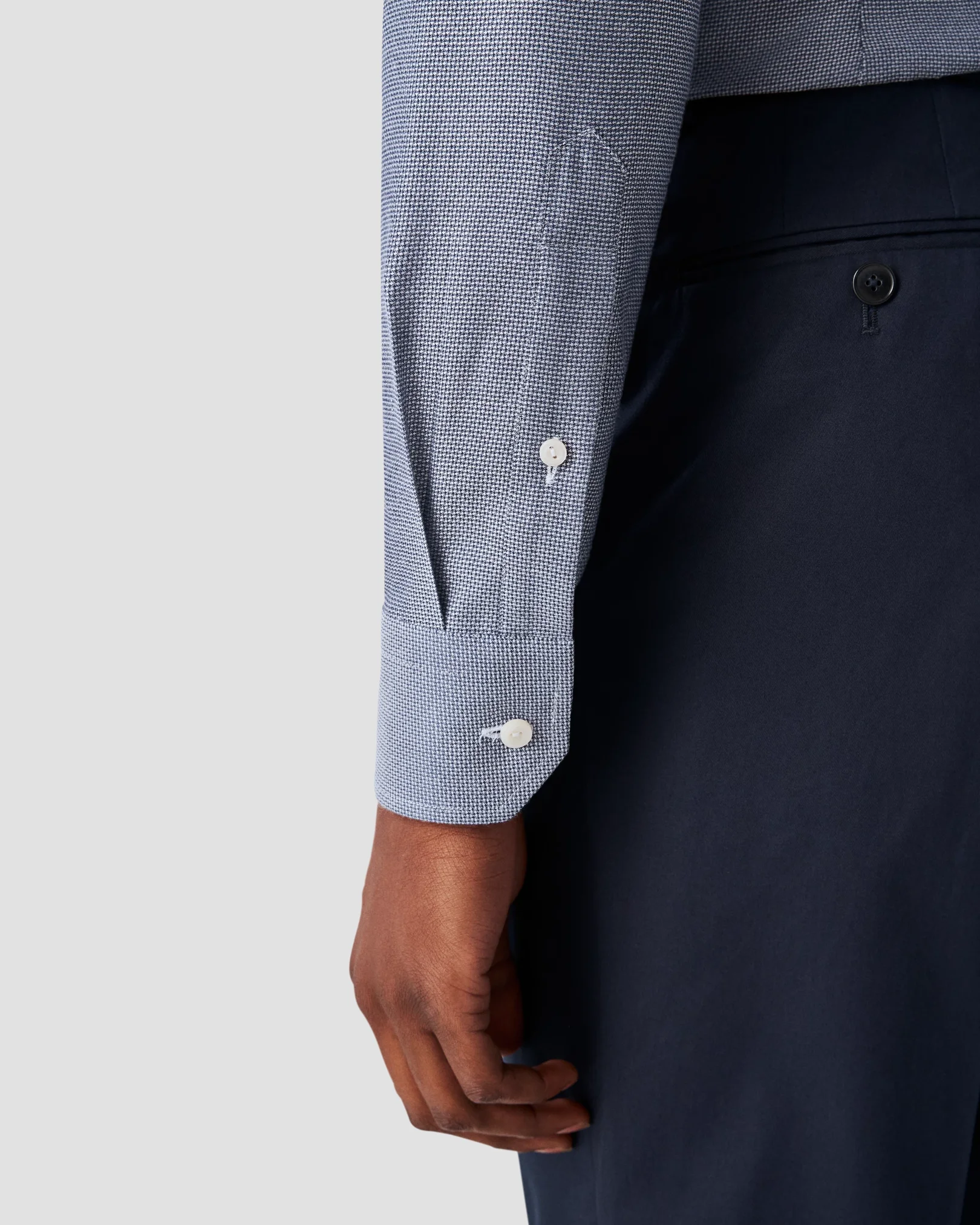 Eton - navy blue strech cottontencel