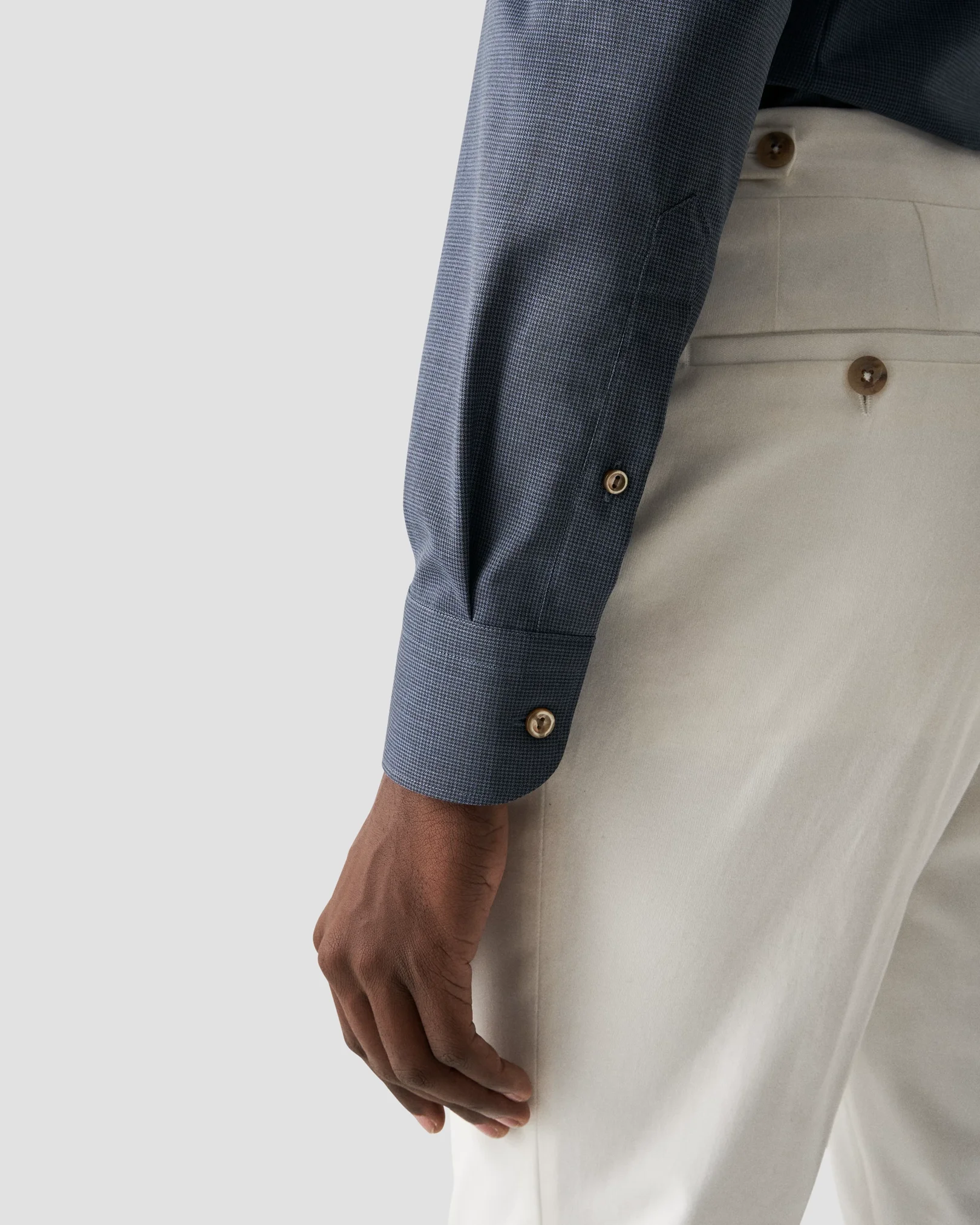 Eton - dark blue super merino shirt