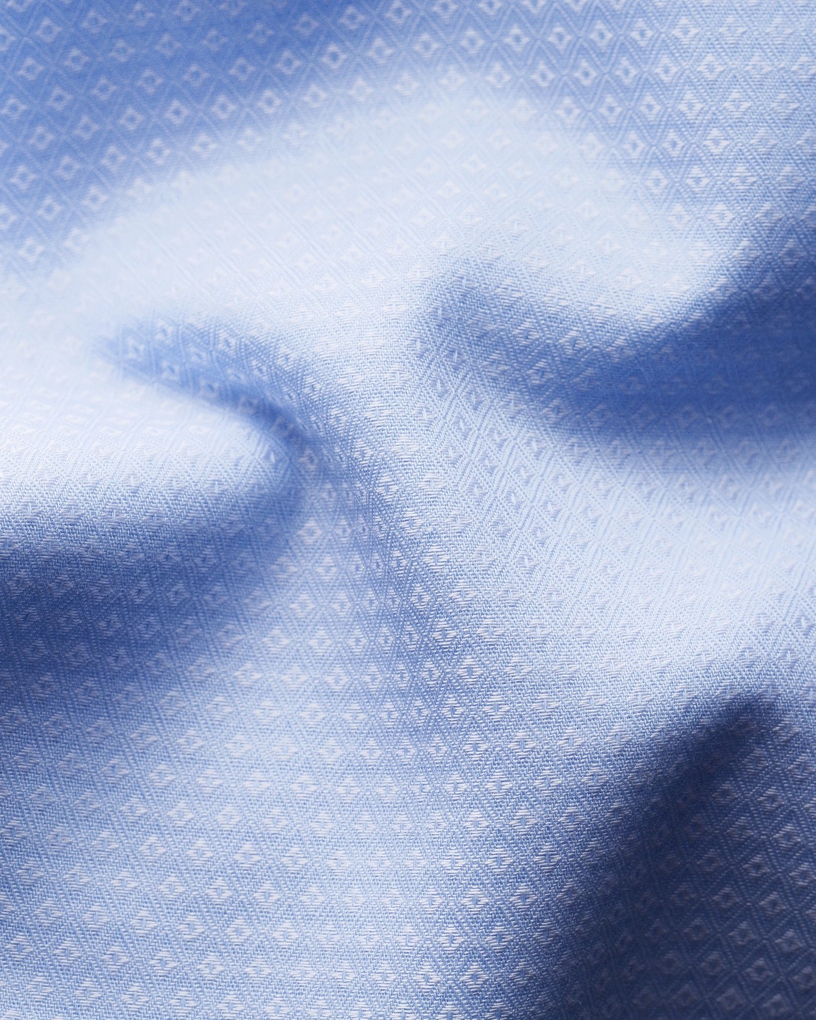 Eton - light blue diamond weave shirt