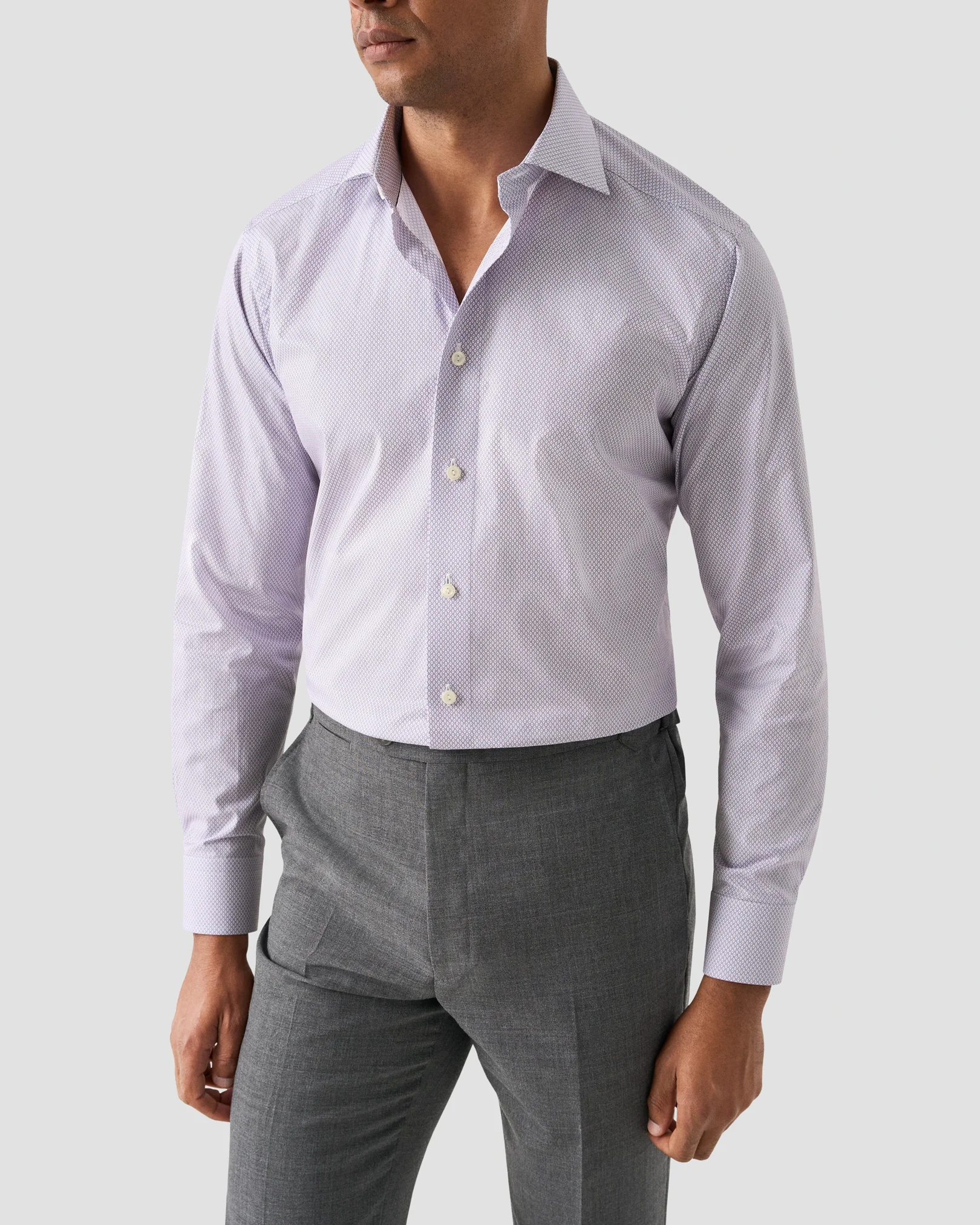 Eton - pink micro print signature twill shirt