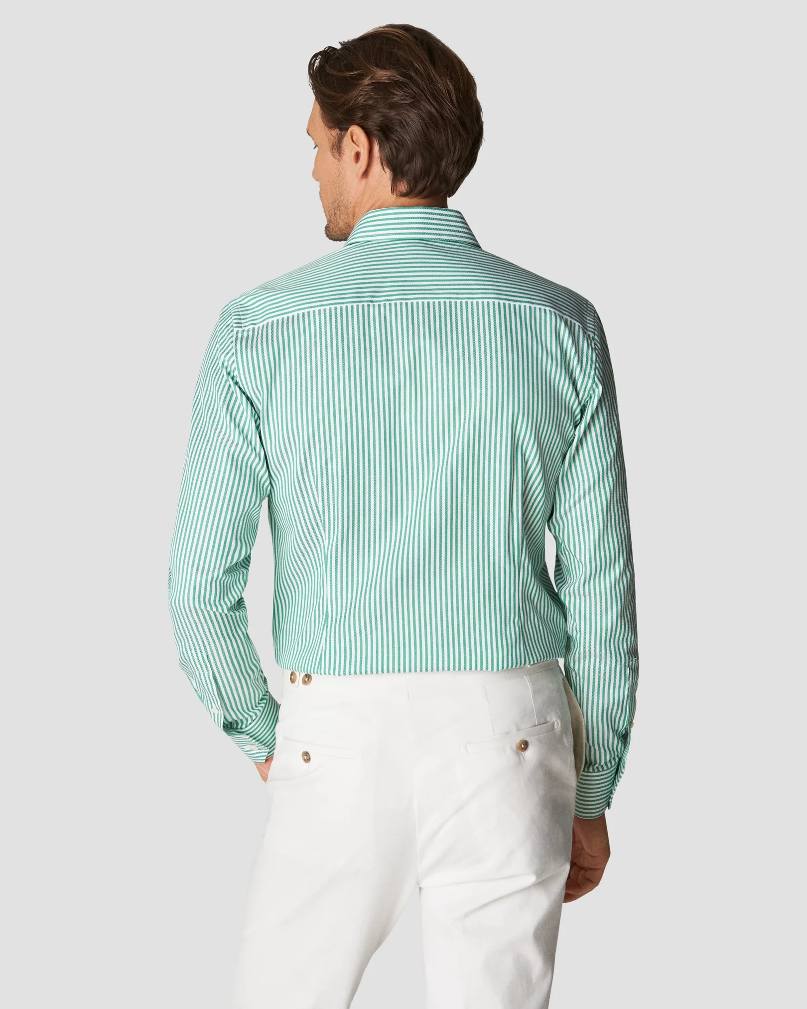 Eton - light green signature twill