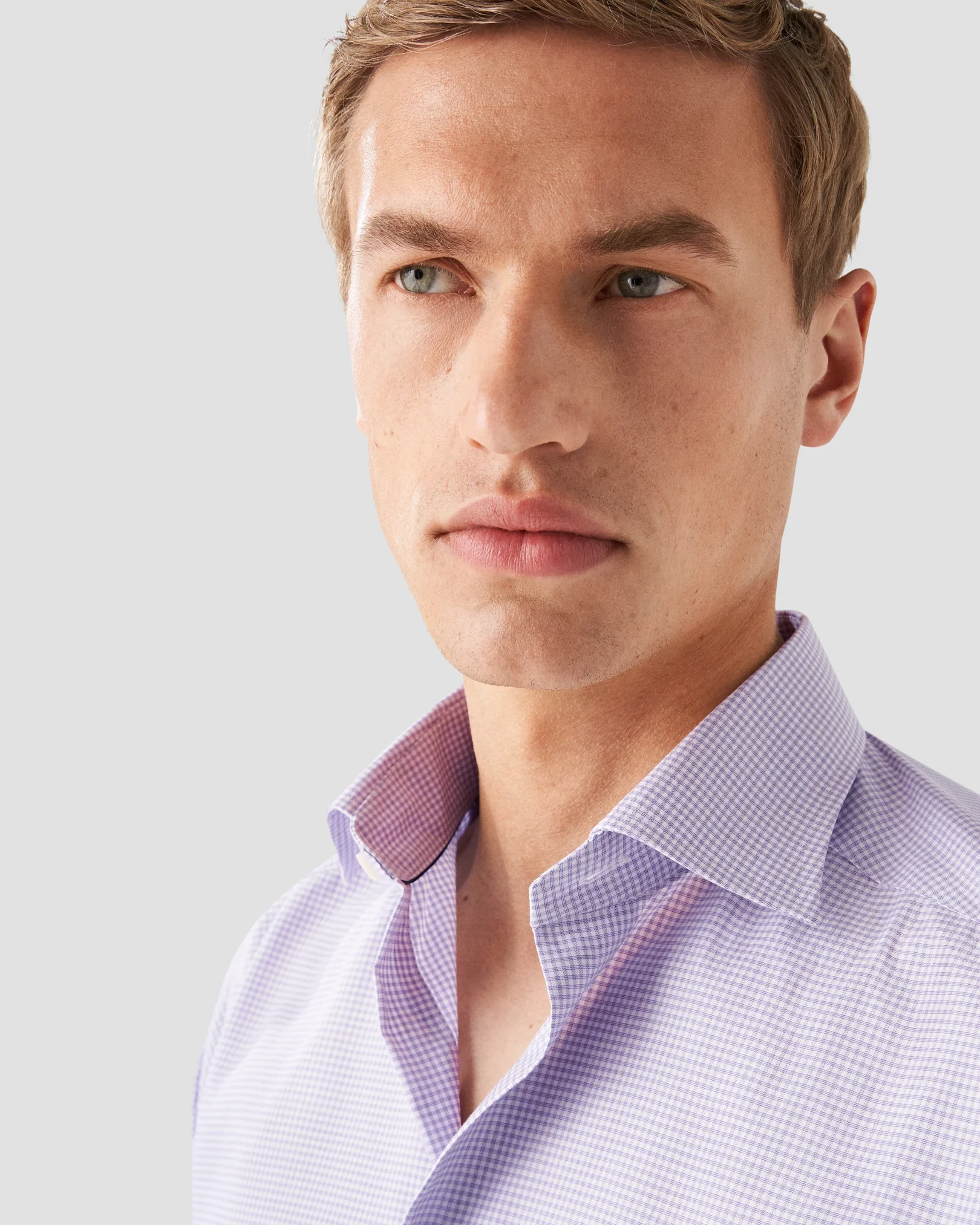Eton - light purple twill cut away single contemporary