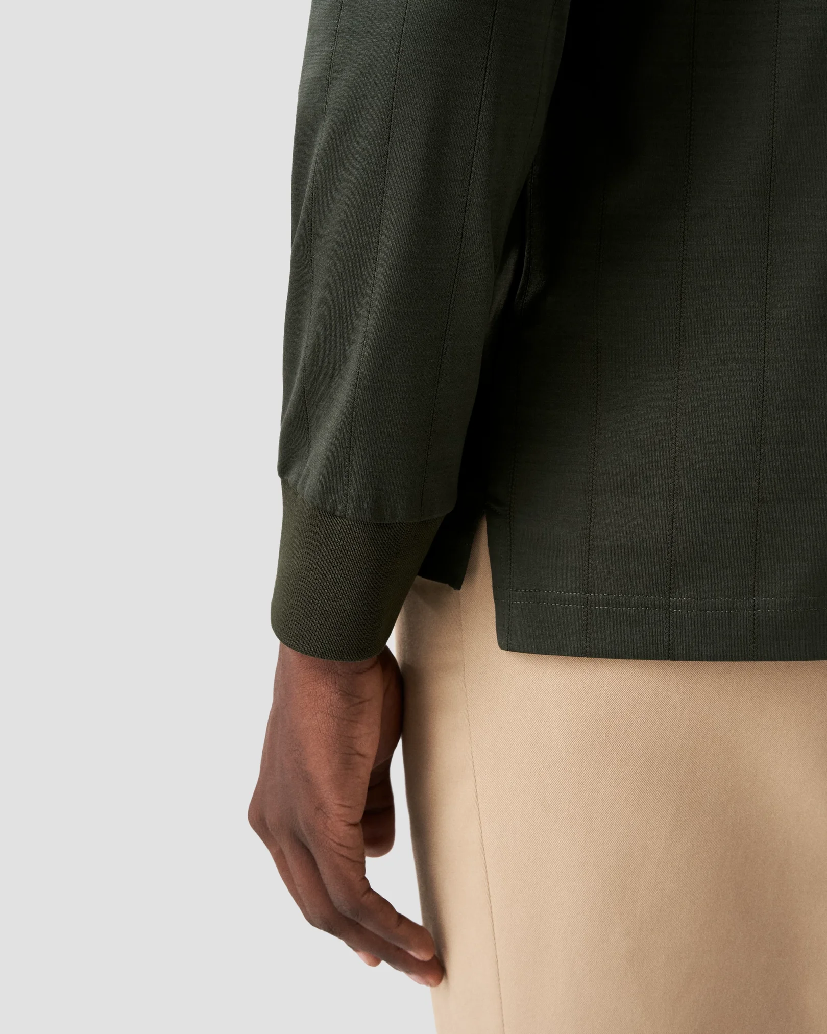 Eton - dark green knitted jersey long sleeve