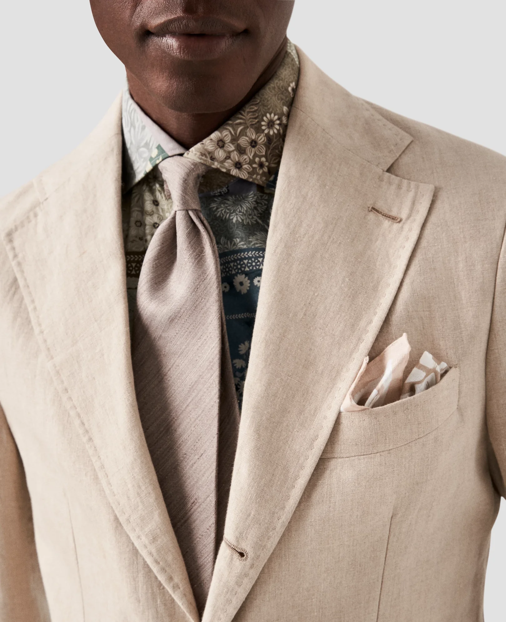 Eton - light green cotton lyocell shirt
