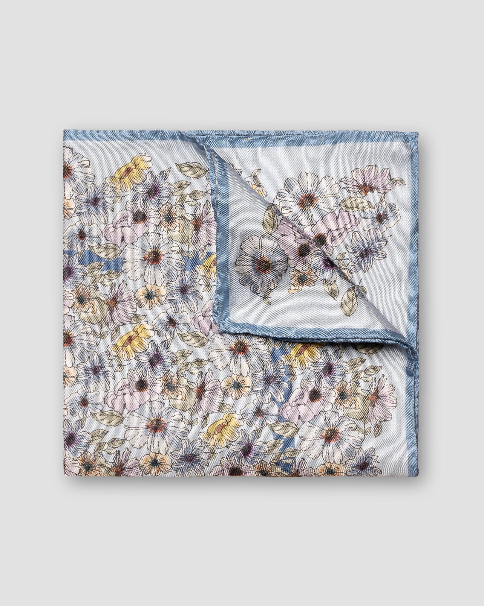 Eton - light blue panama silk wave