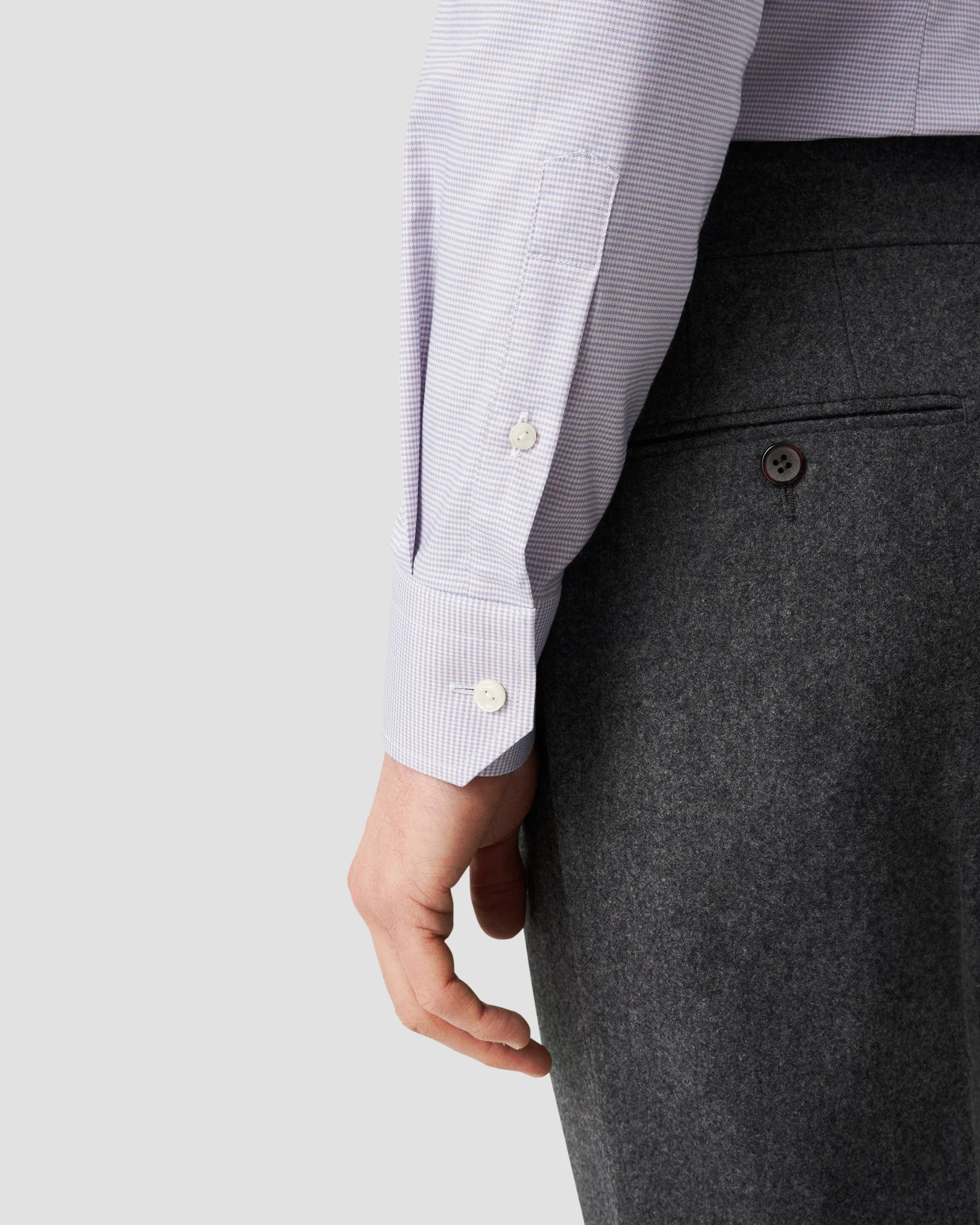 Eton - pink cotton lyocell shirt