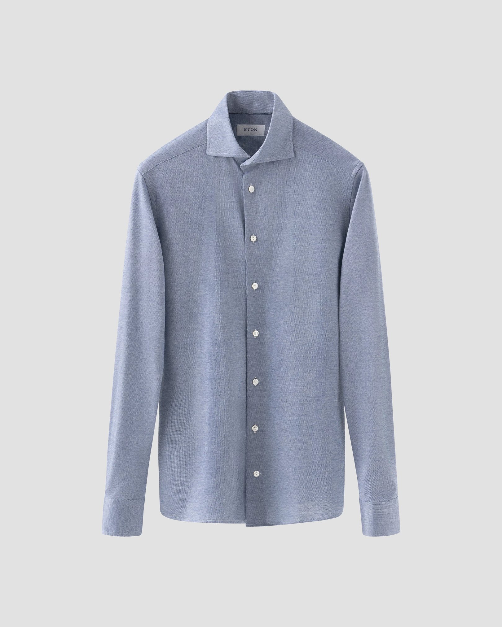 Eton - mid blue jersey wide spread