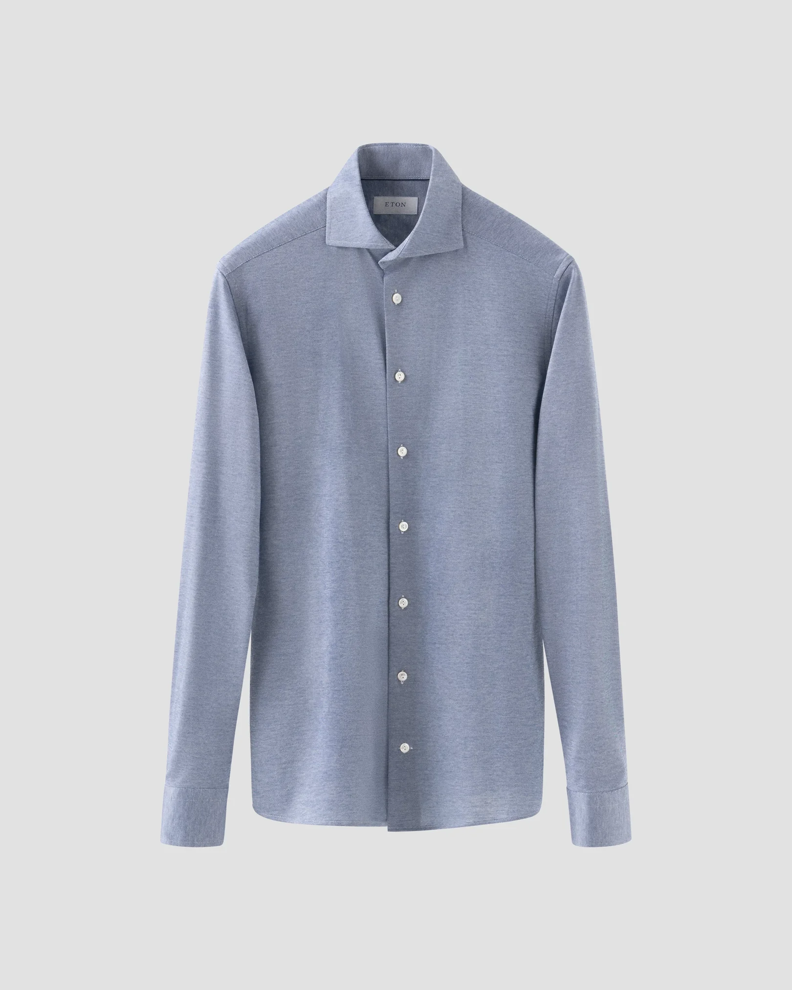 Eton - mid blue jersey wide spread