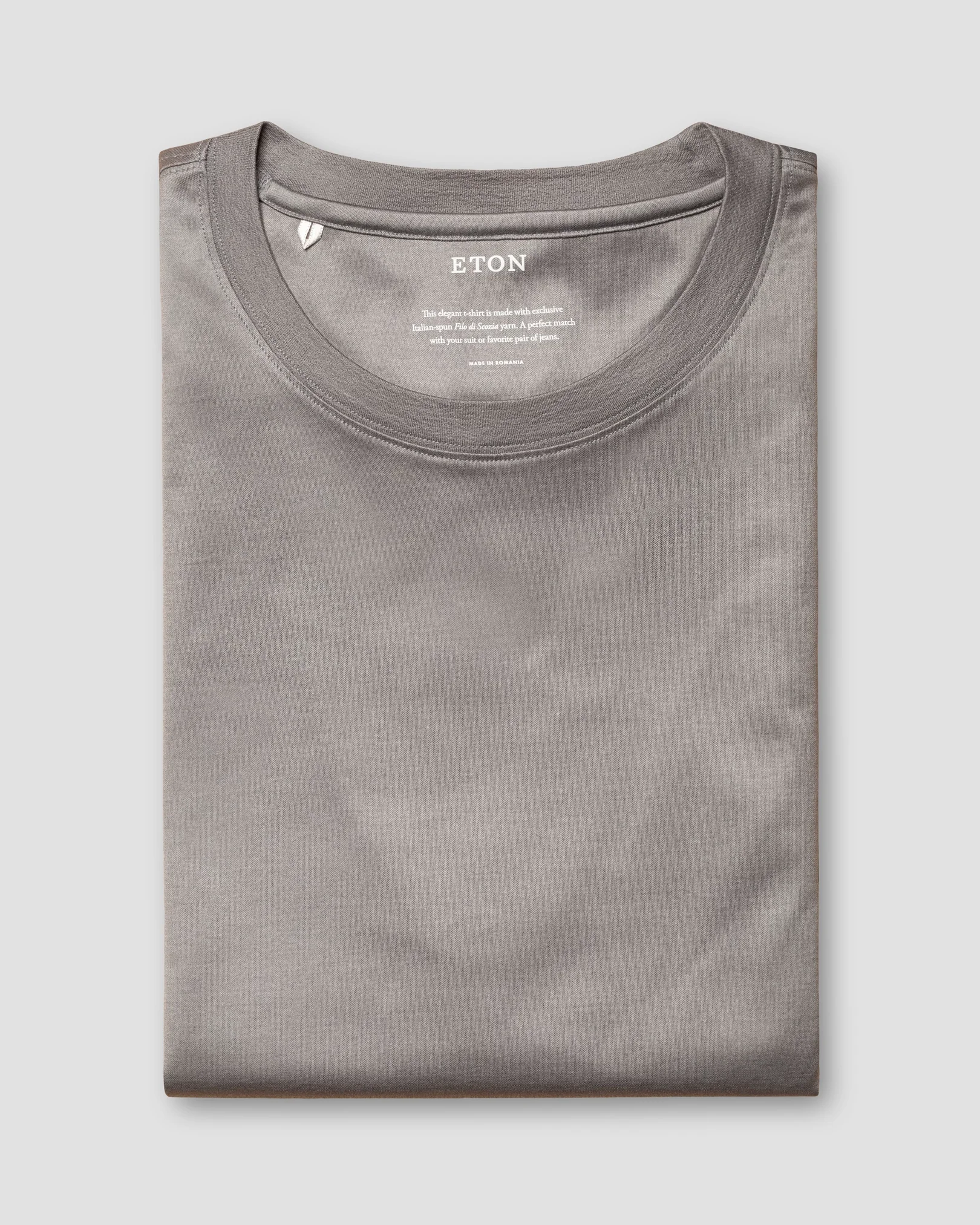 Eton - light grey jersey t shirt long sleeve