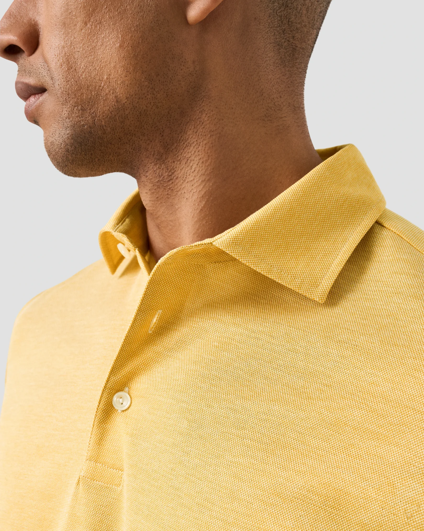 Eton - filo di scozia oxford polo shirt yellow filo di scozia oxford polo shirt