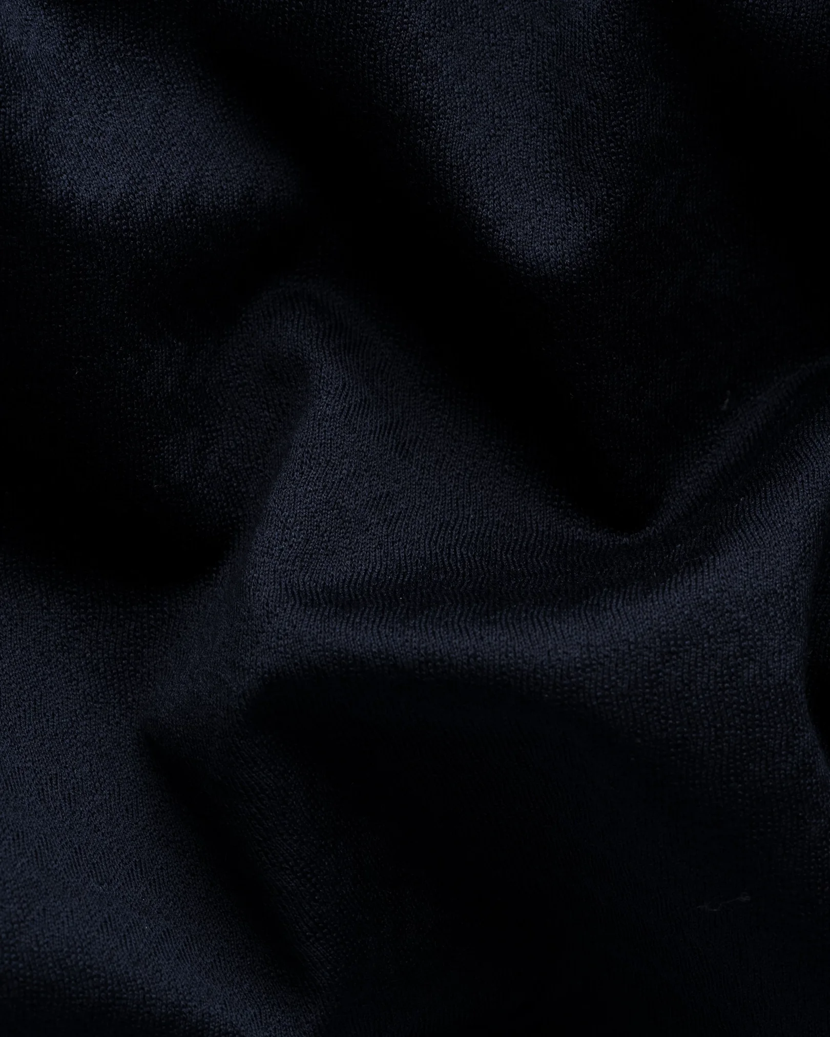 Eton - navy blue open collar long sleeve regular fit