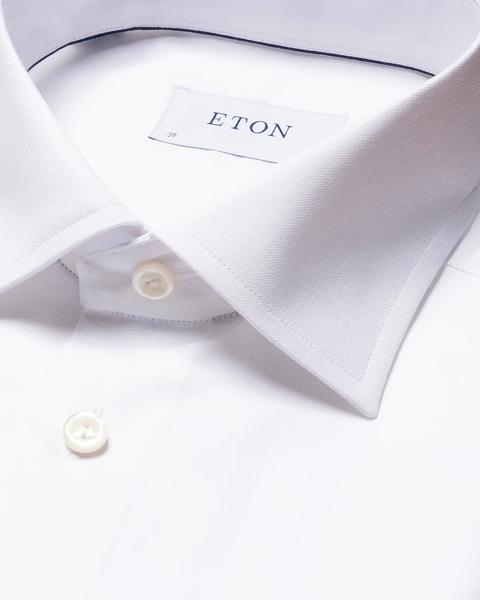 Eton - white signature twill semi solid