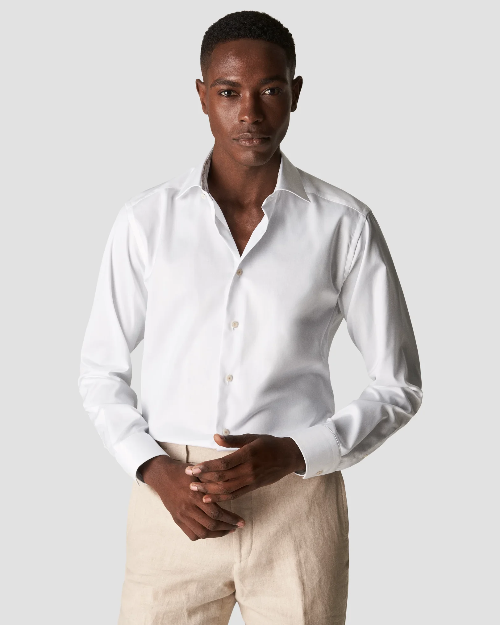 Eton - white signature twill with special details