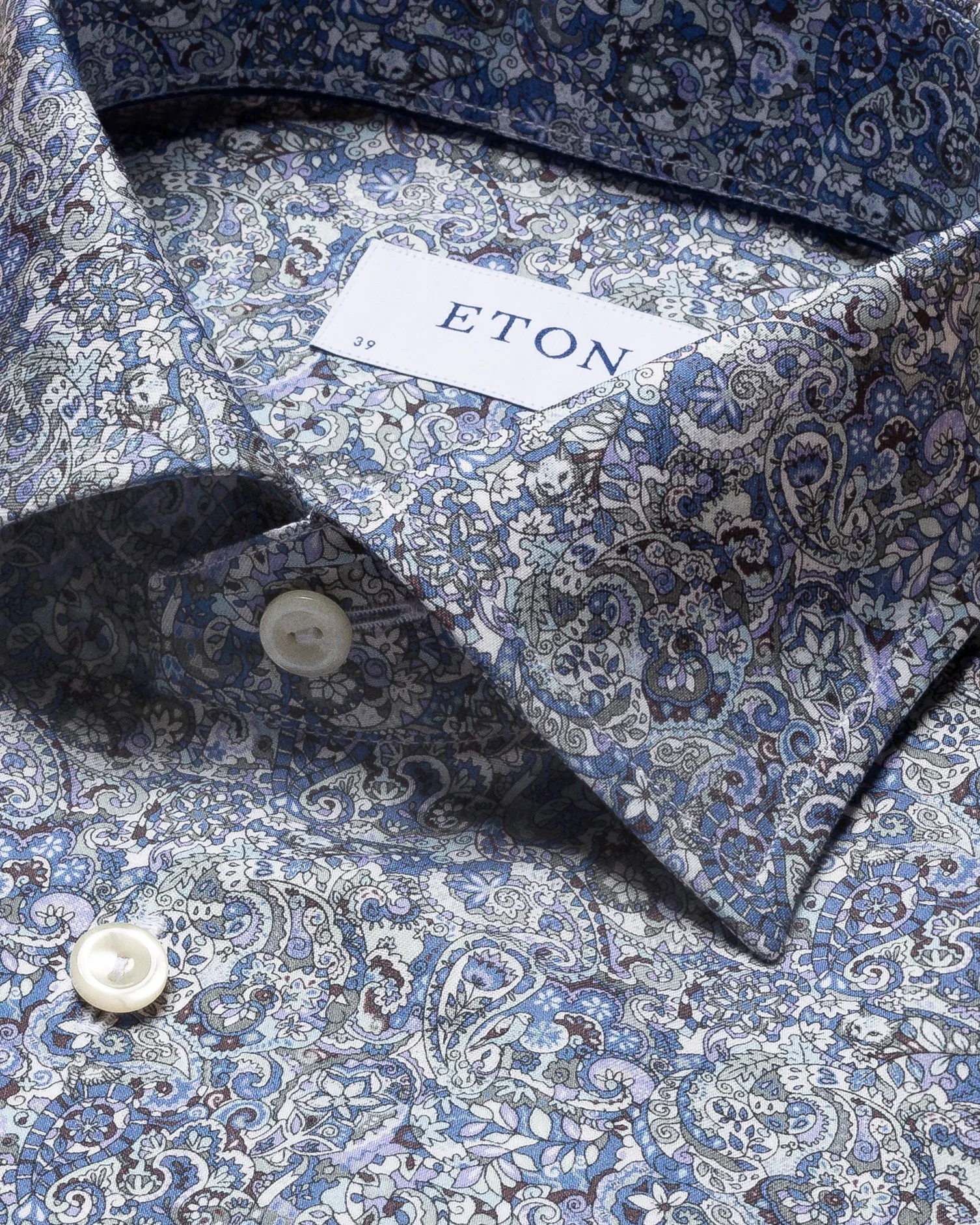 Eton - mid purple signature twill cut away single slim