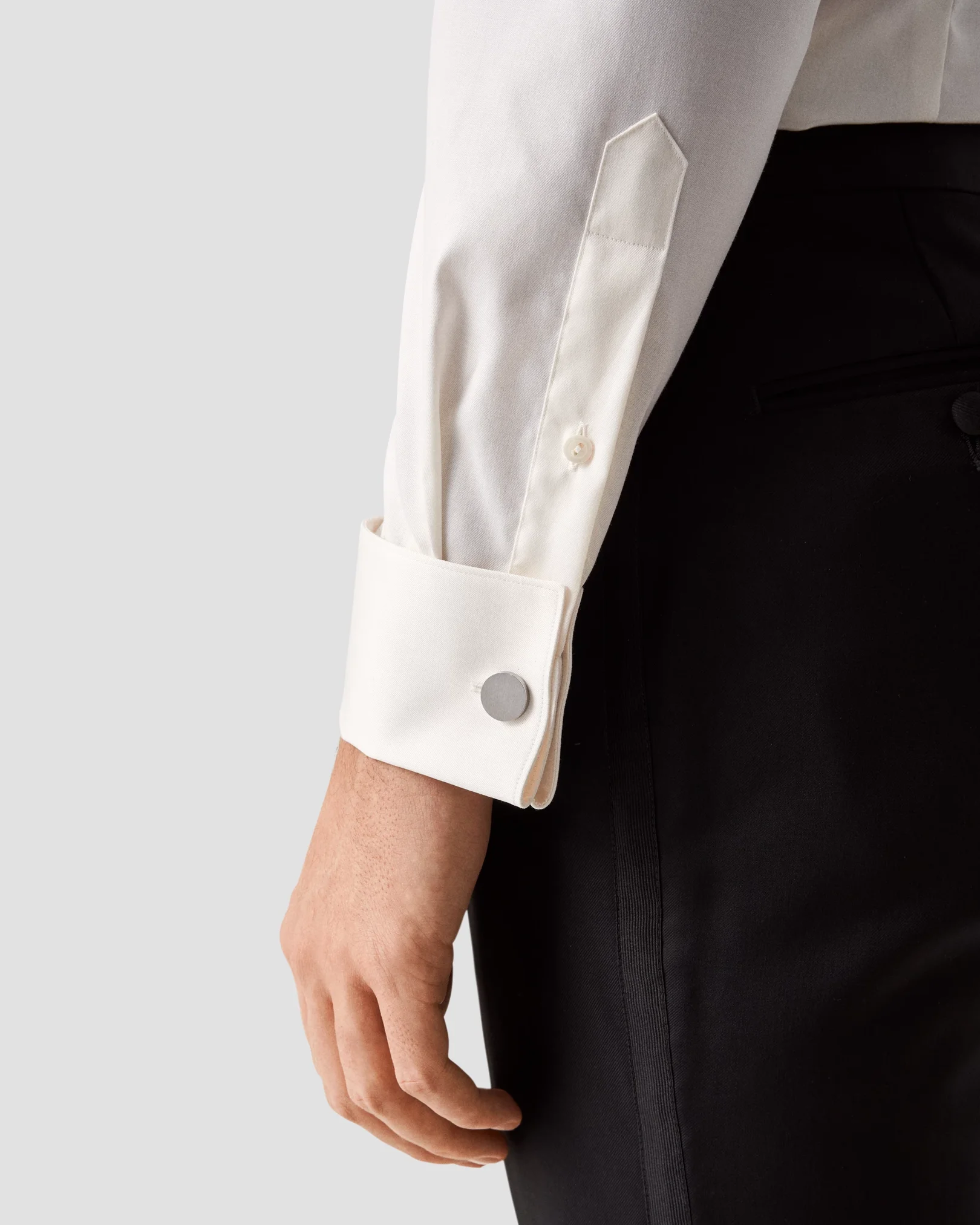 Eton - off white twill evening shirt