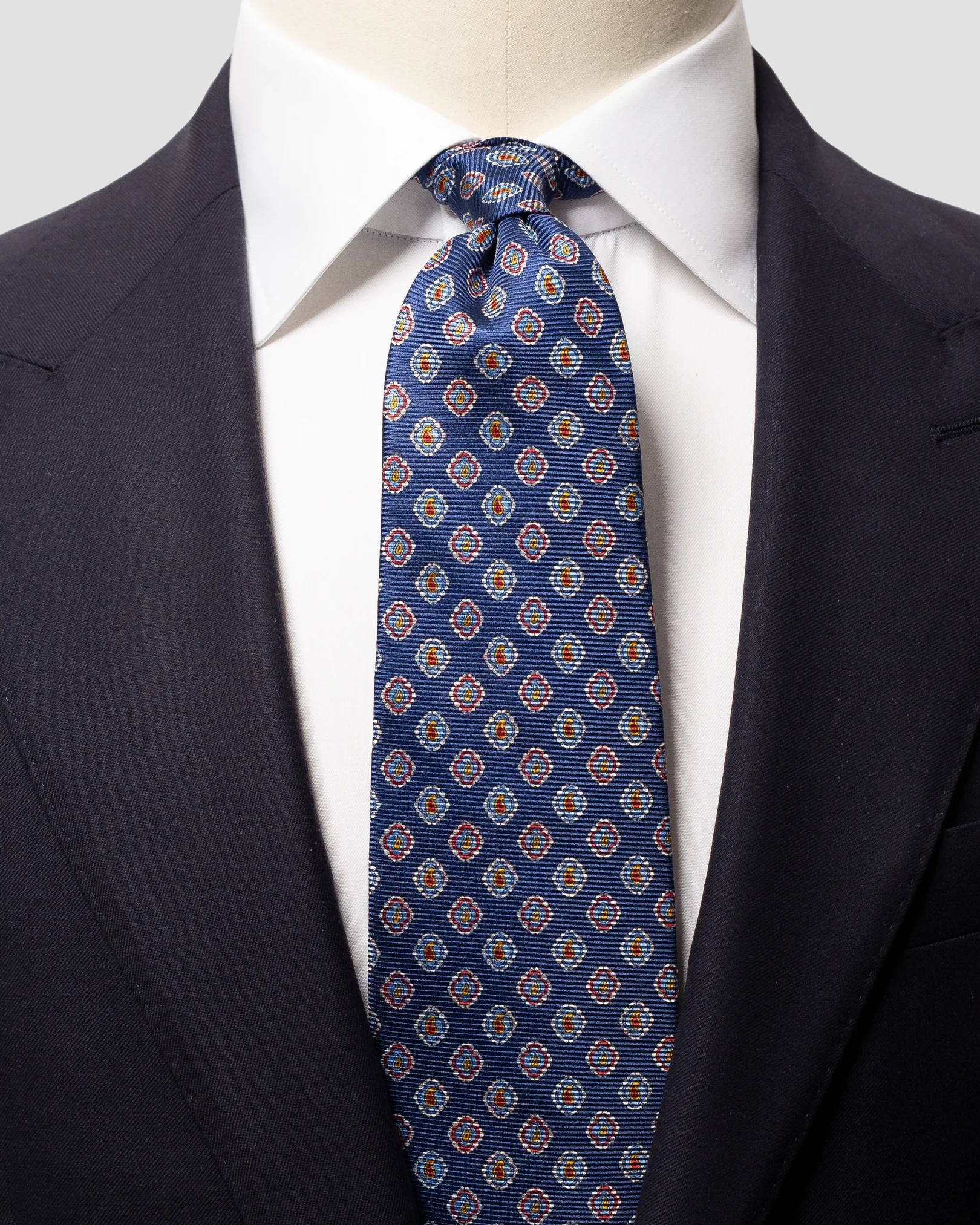 Eton - navy medallion tie