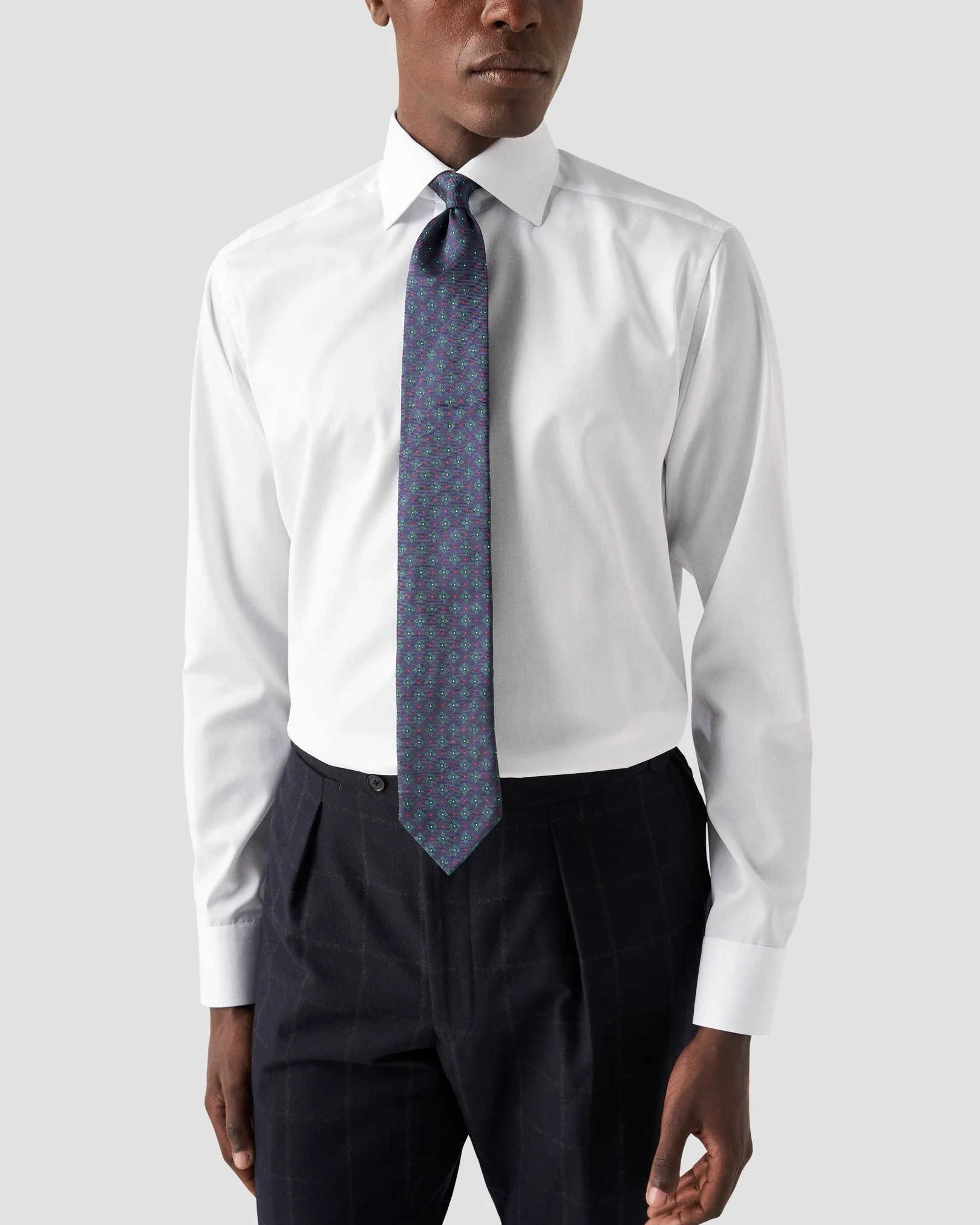 Eton - white signature twill contrast shirt