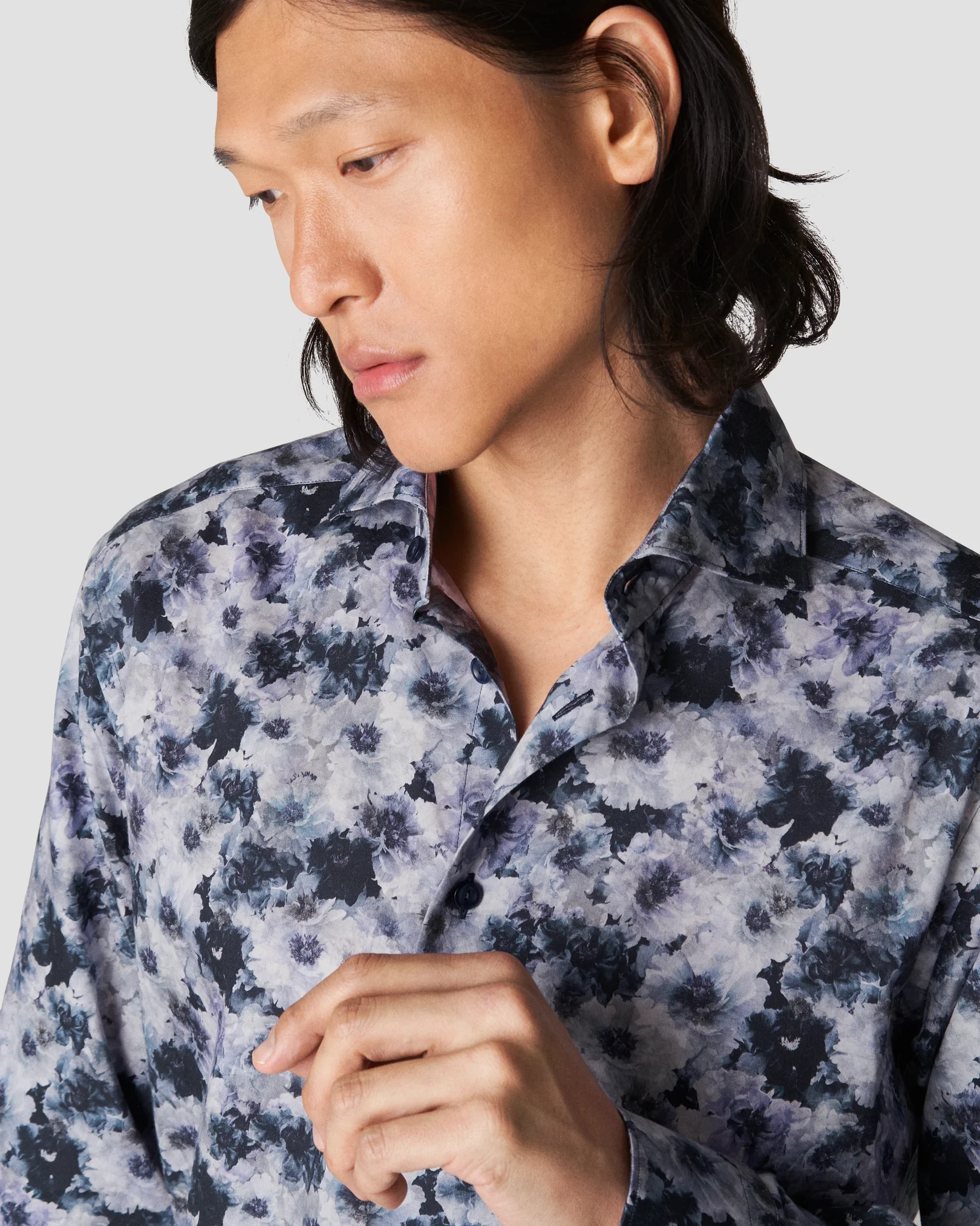Eton - mid purple signature twill widespread
