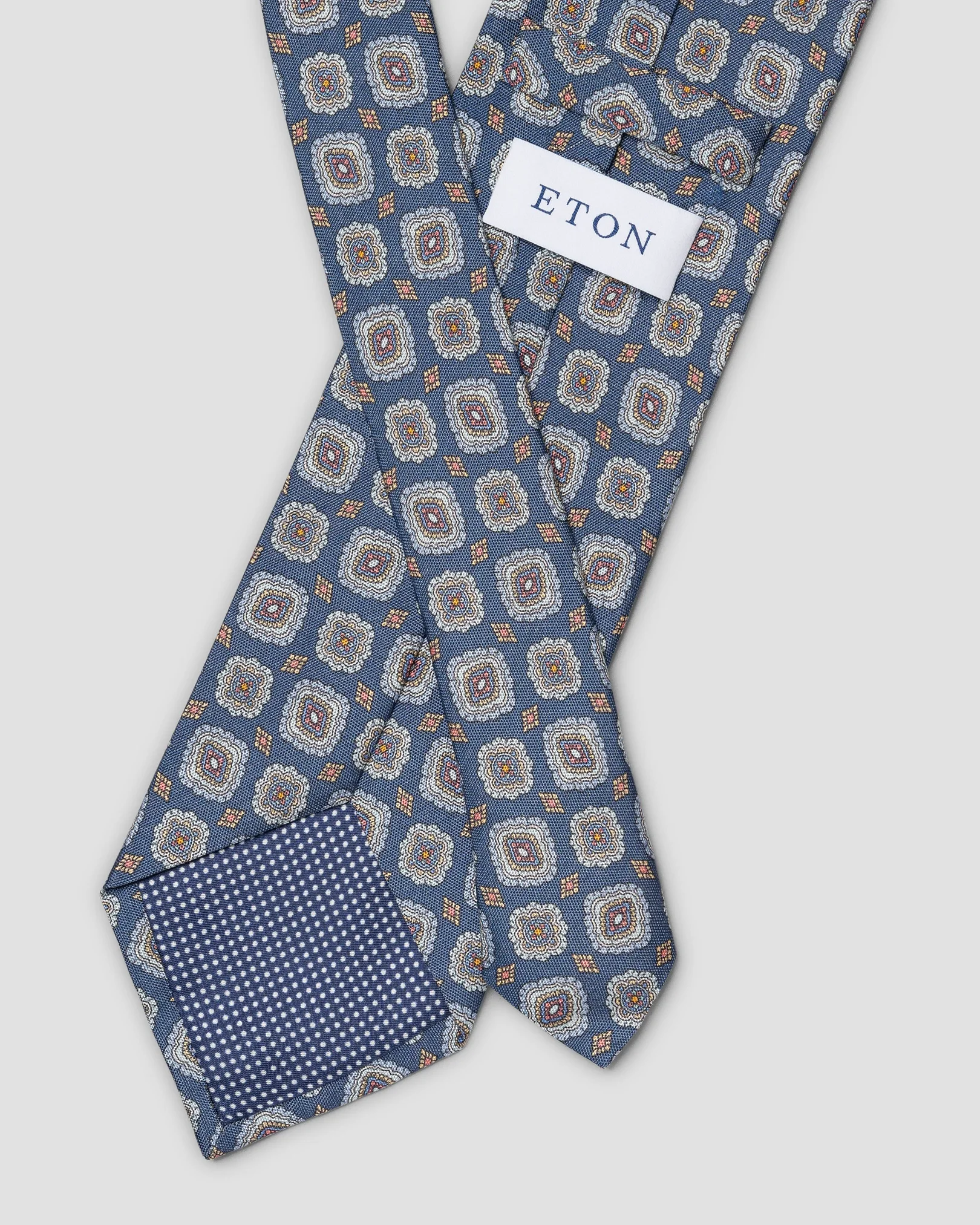 Eton - classic navy blue medallion tie