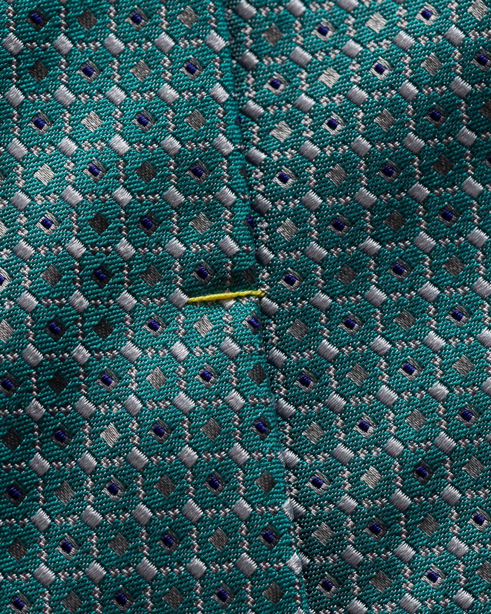 Eton - dark green micro floral silk tie