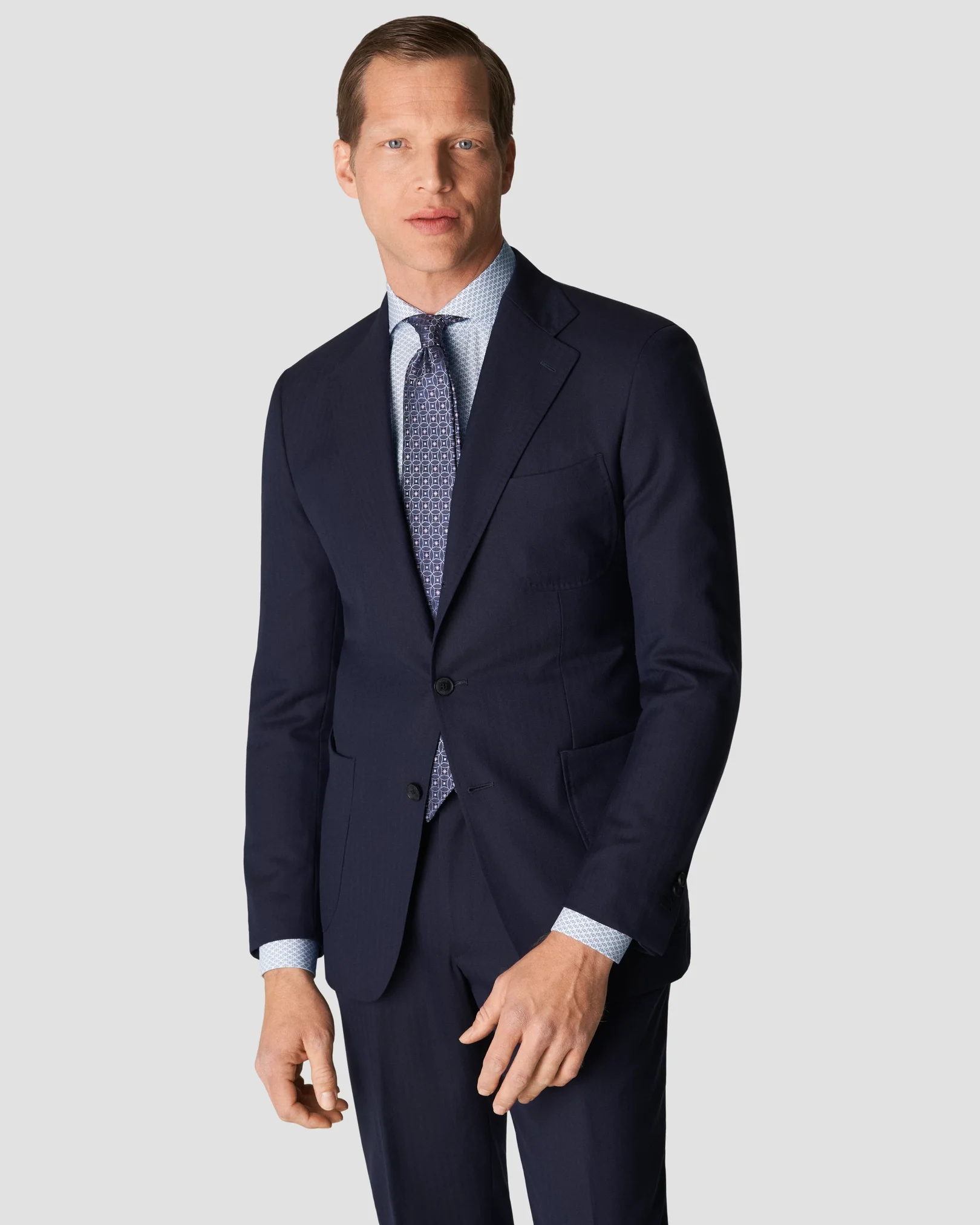 Eton - dark blue signature twill extreme cutaway