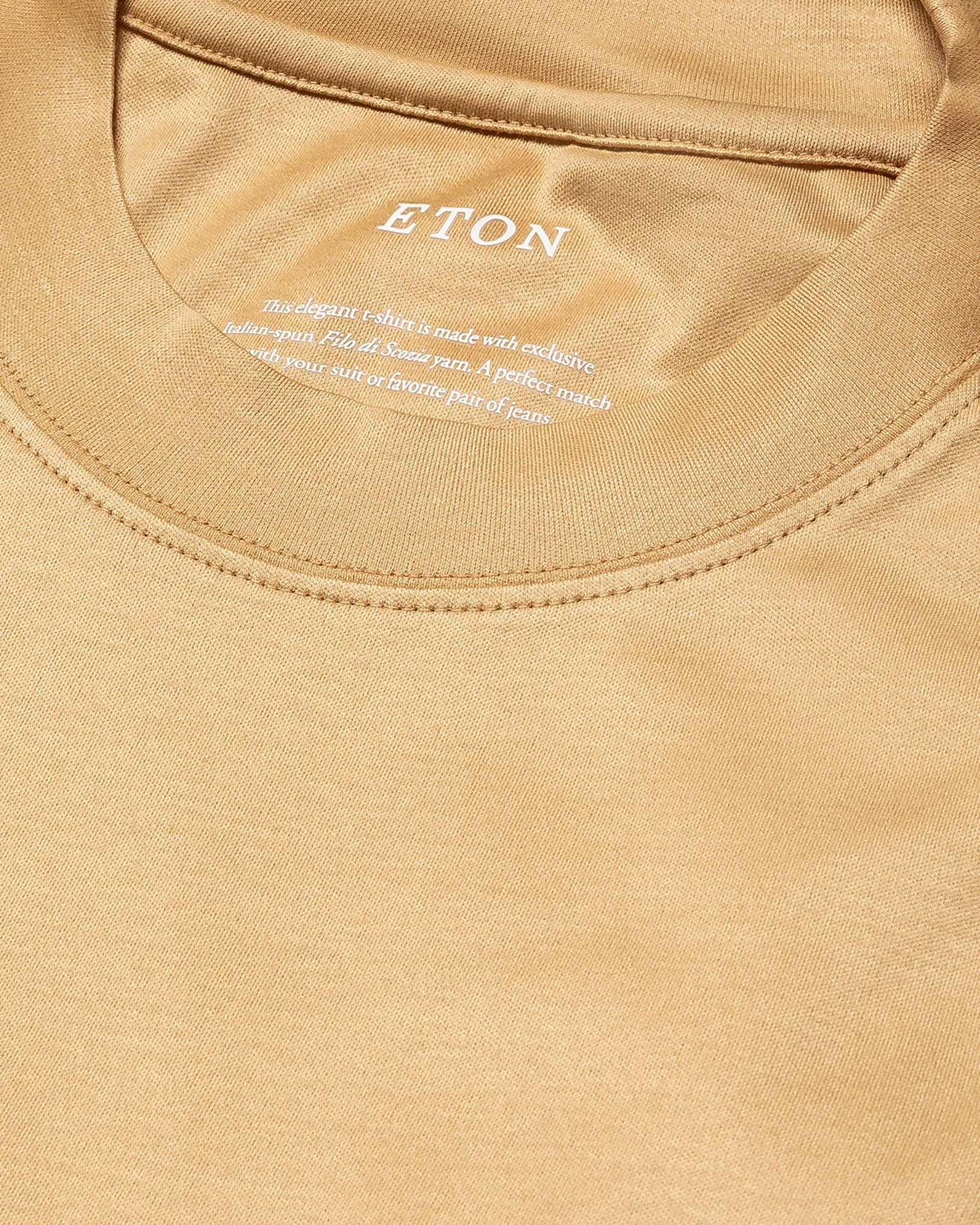 Eton - beige jersey t shirt short sleeve boxfit t shirt