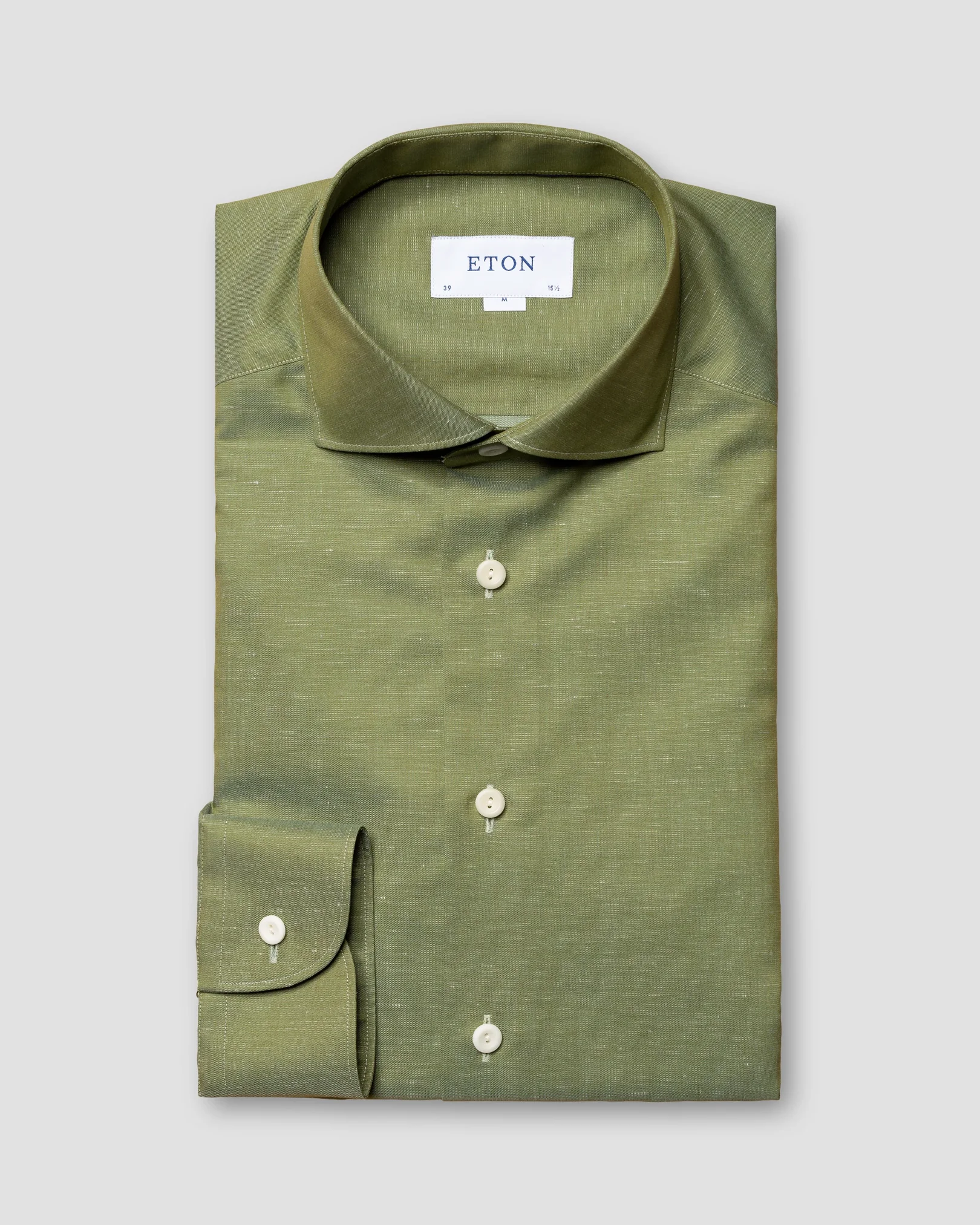 Eton - mid green textured twill