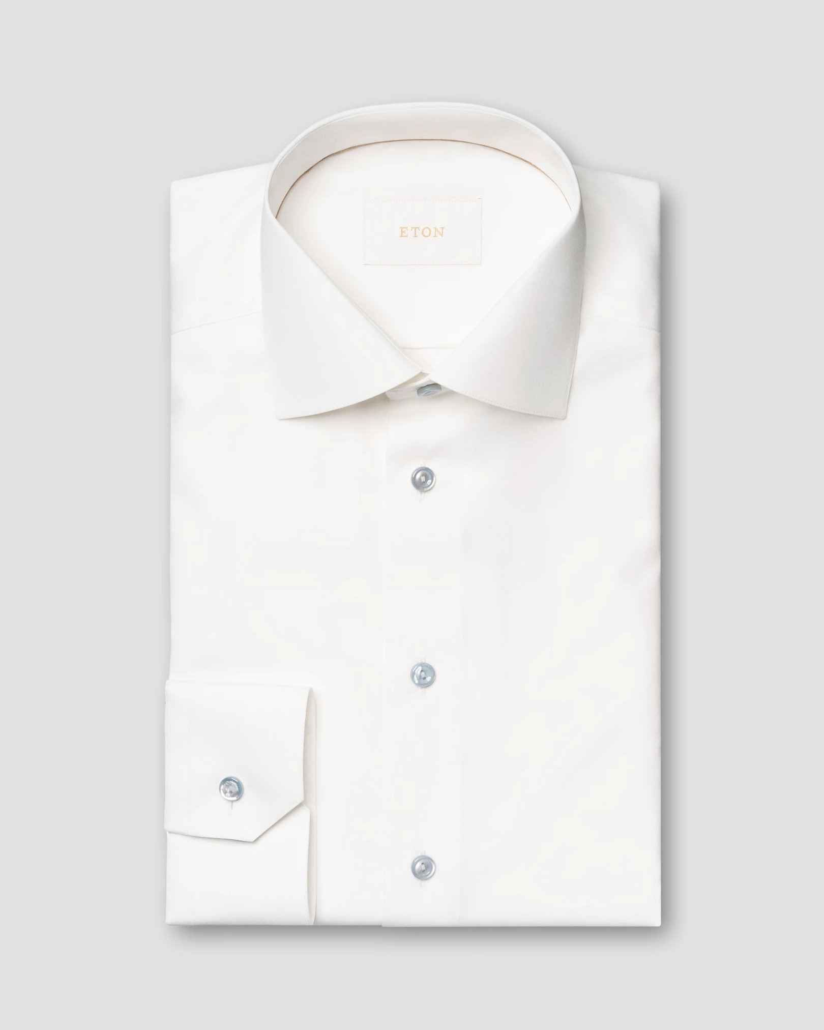 Eton - white solid elevated poplin shirt