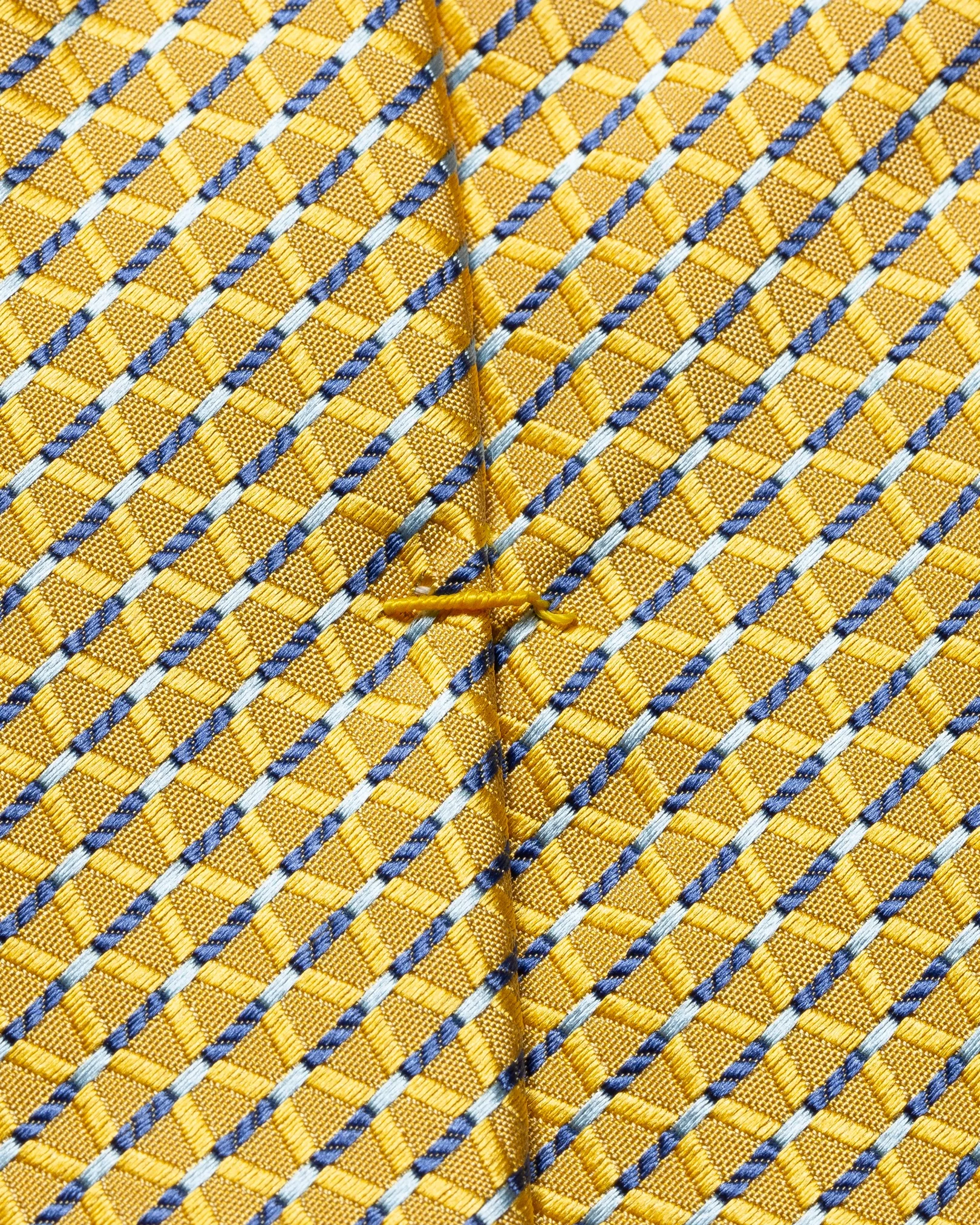 Eton - yellow patterned silk tie