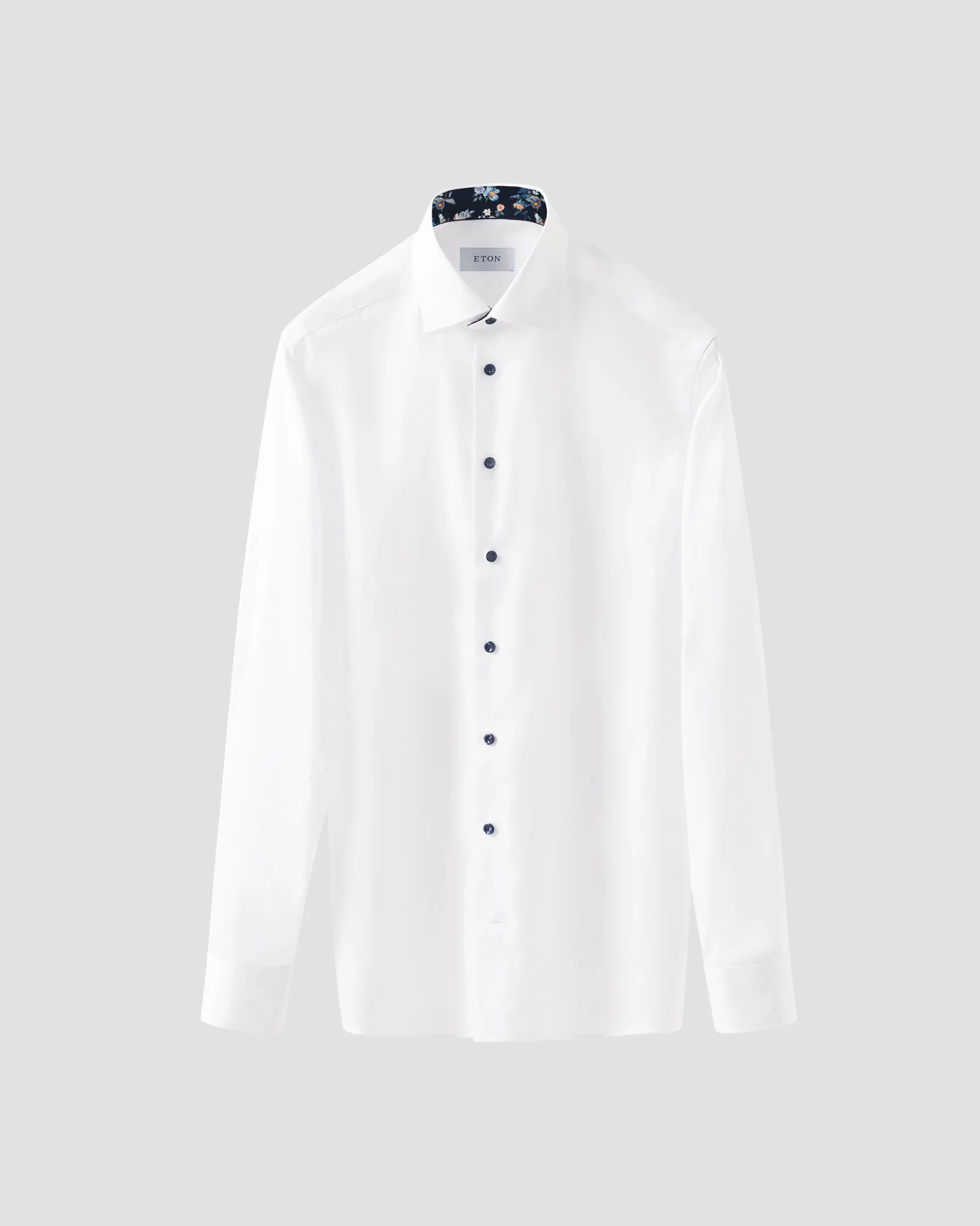Eton - white floral effect shirt