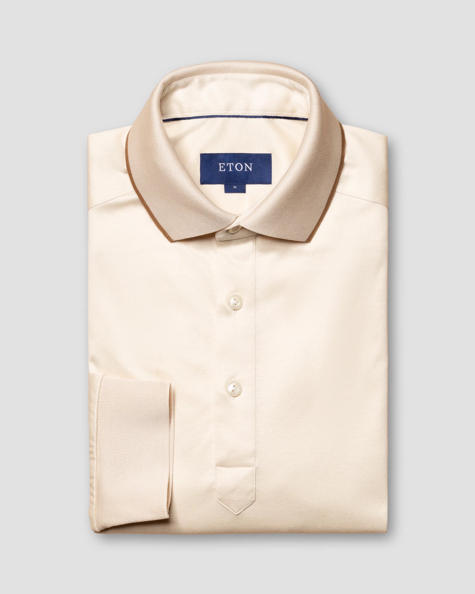 Eton - Off White Filo di Scozia Popover Shirt